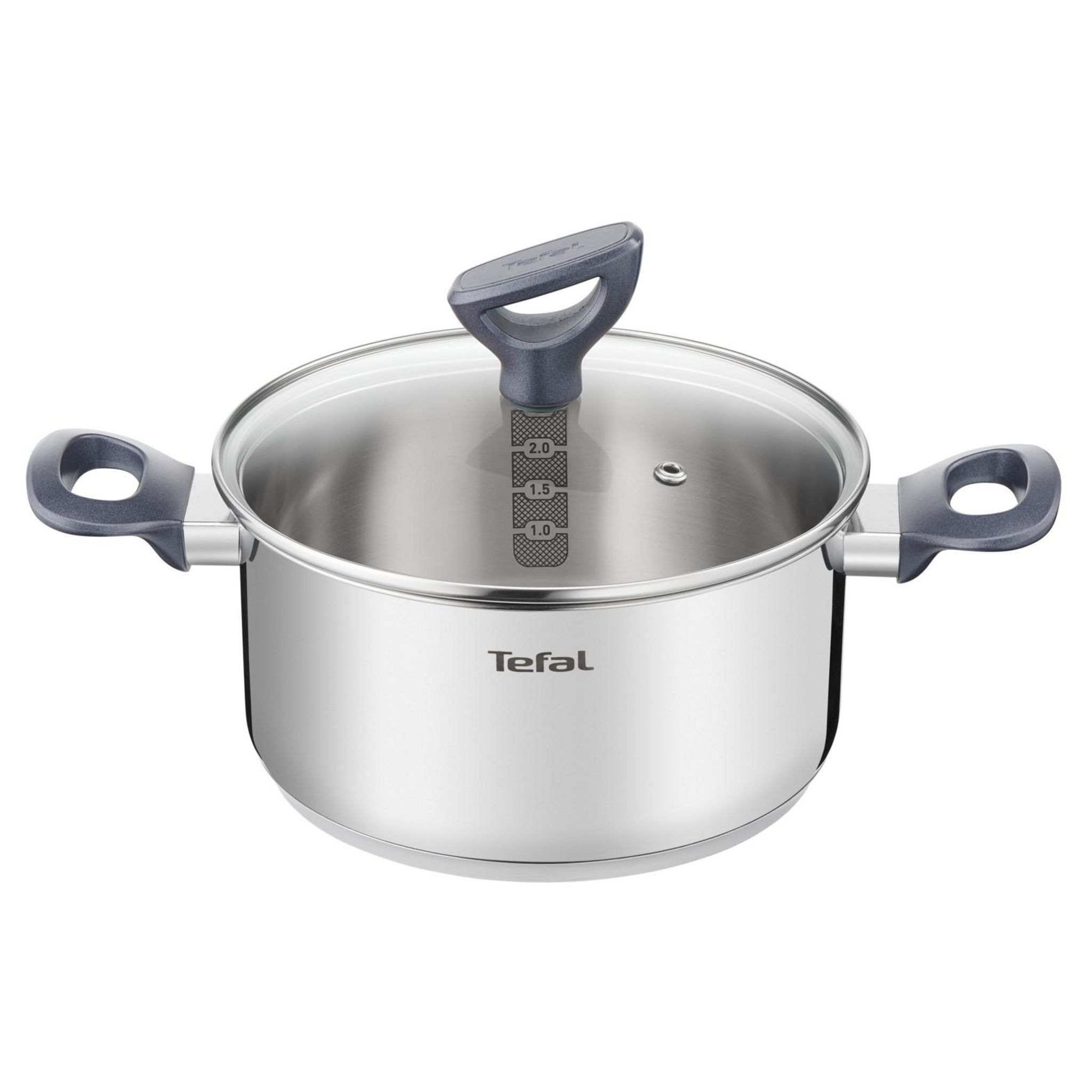 TEFAL Faitout 20 cm inox tous feux dont induction avec couvercle DAILY COOK