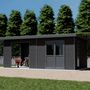 Voir la diapositive 2 : KETER Abri de jardin bois composite anthracite  - 18m² - ONYX 63