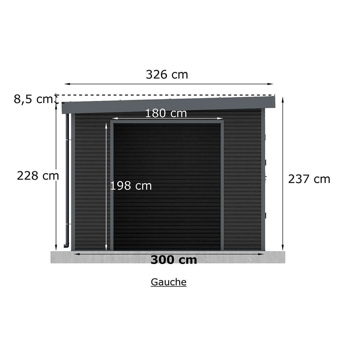 KETER Abri de jardin bois composite anthracite  - 18m² - ONYX 63