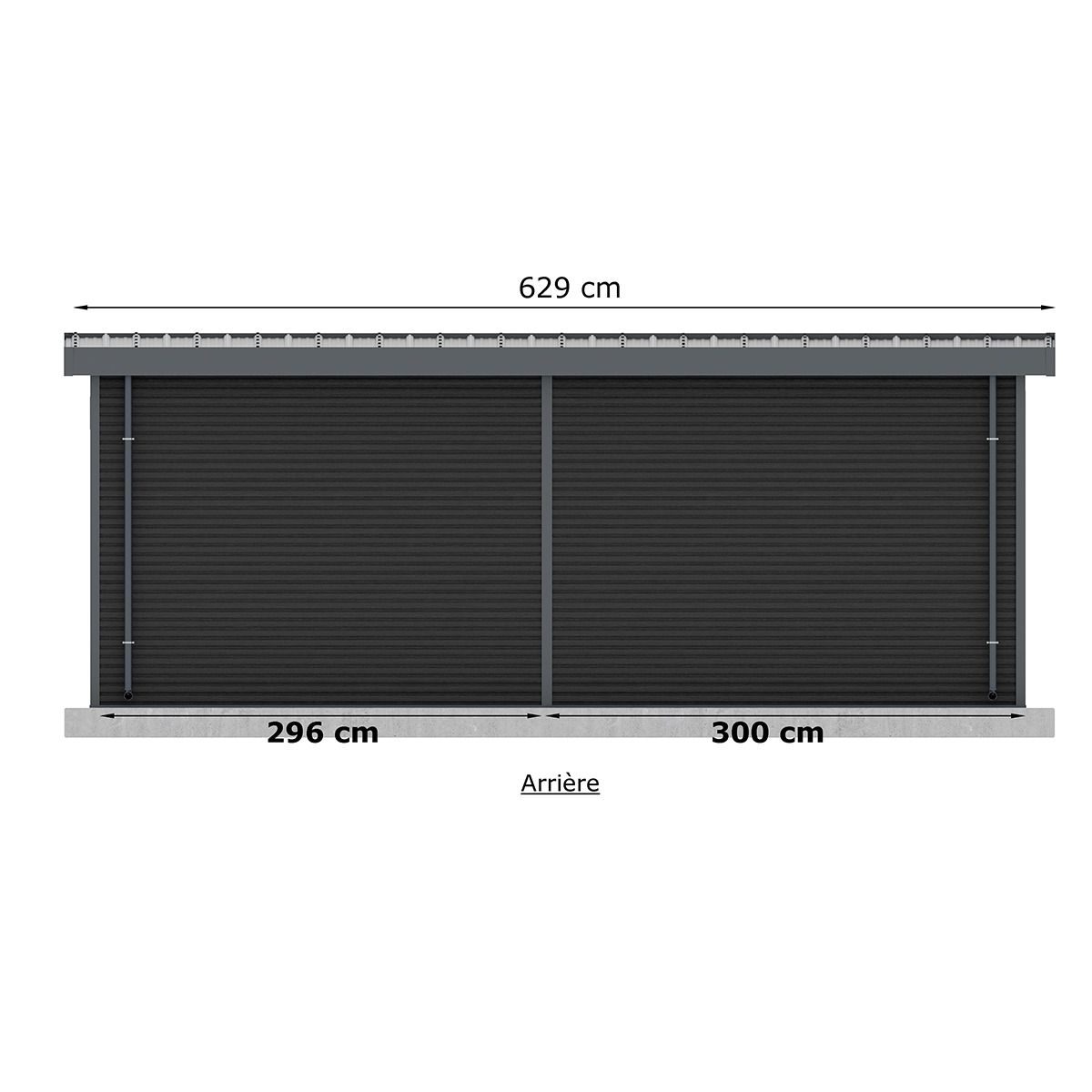 KETER Abri de jardin bois composite anthracite  - 18m² - ONYX 63
