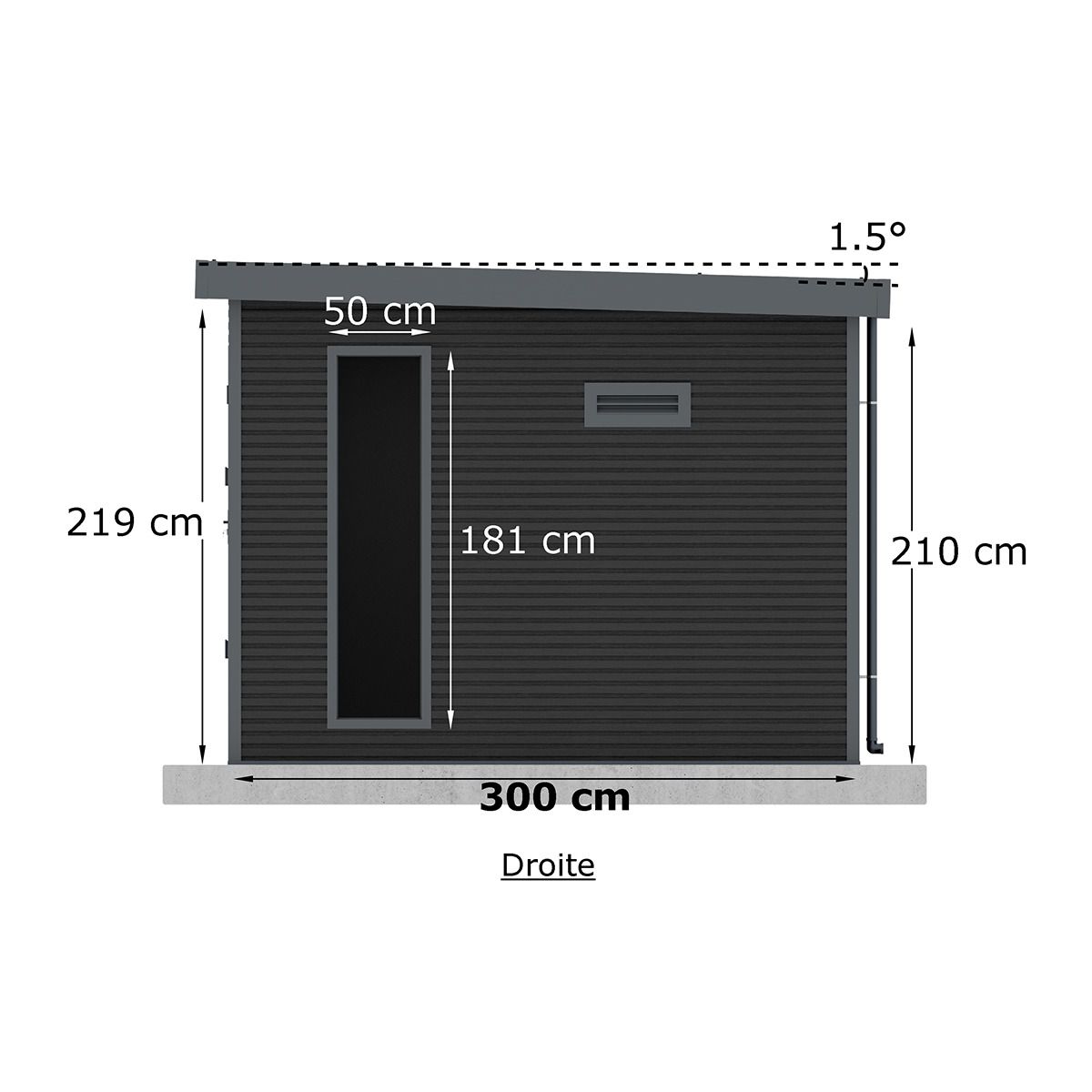 KETER Abri de jardin bois composite anthracite  - 18m² - ONYX 63