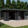 Voir la diapositive 3 : KETER Abri de jardin bois composite anthracite  - 18m² - ONYX 63