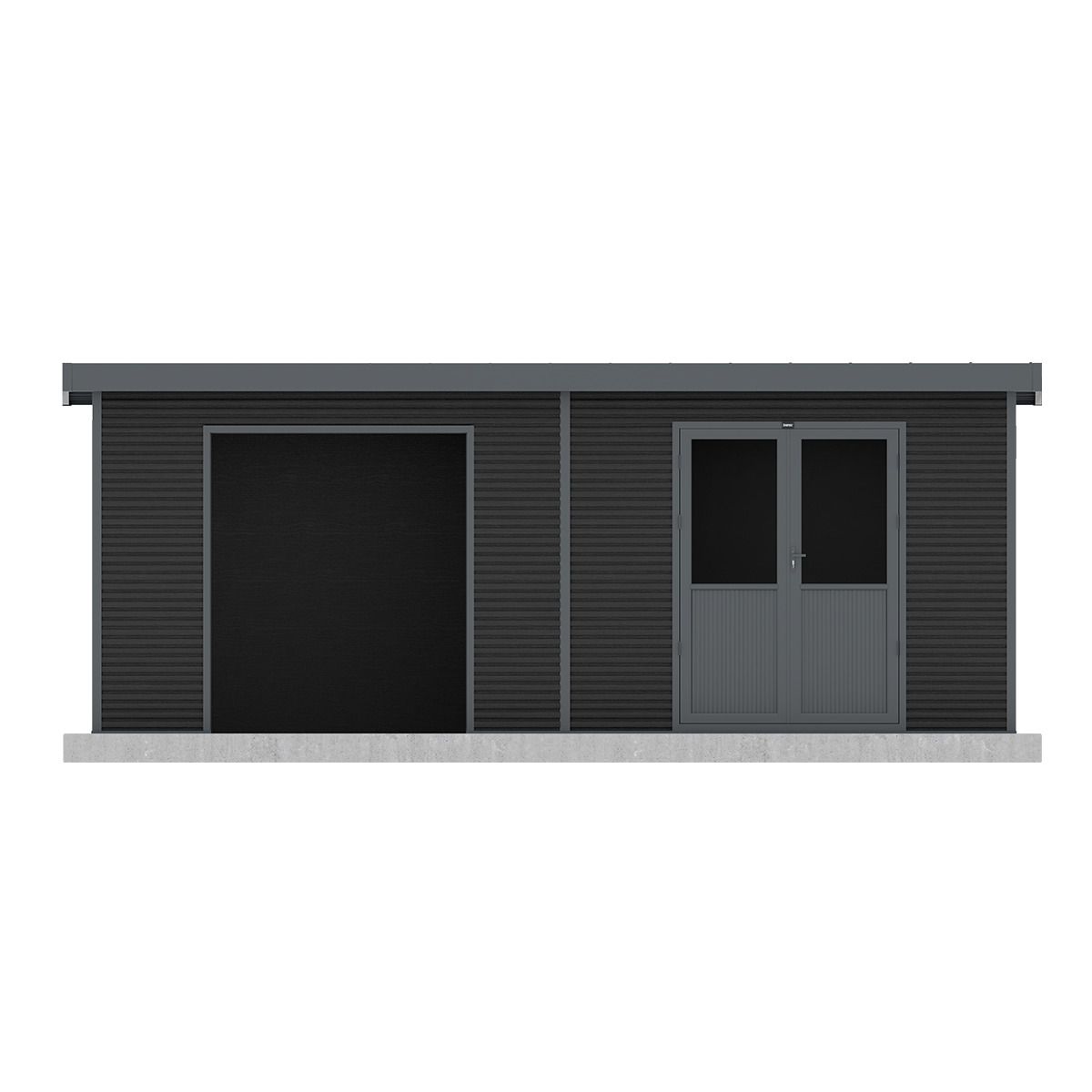 KETER Abri de jardin bois composite anthracite  - 18m² - ONYX 63