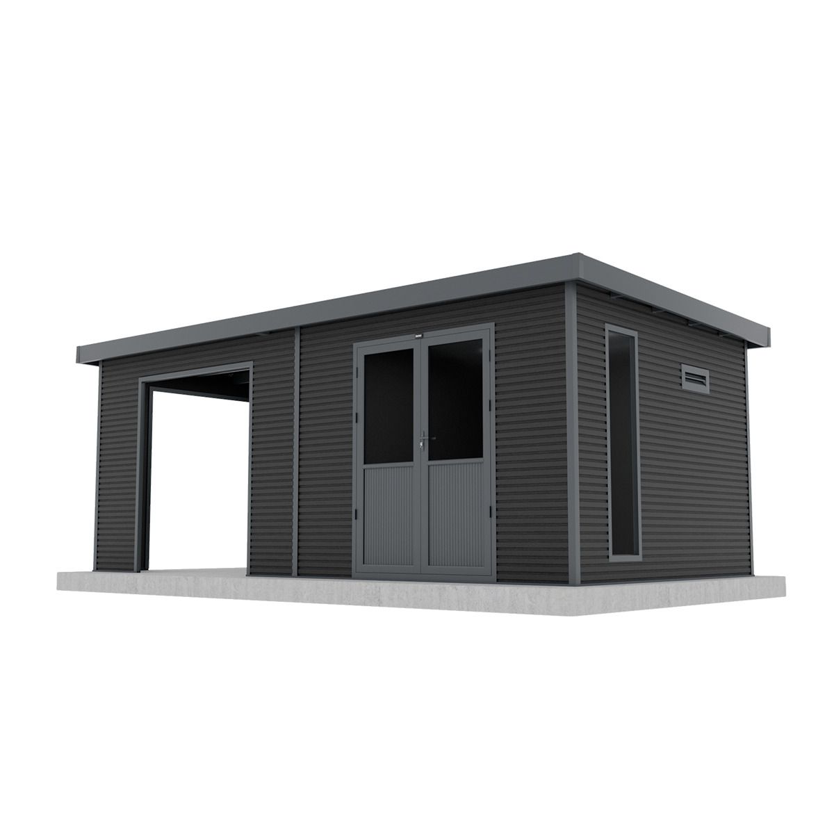 KETER Abri de jardin bois composite anthracite  - 18m² - ONYX 63