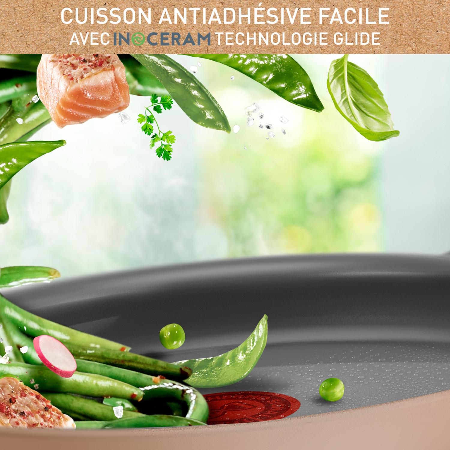 Voir la diapositive 4 : TEFAL Sauteuse 24 cm aluminium tous feux dont induction avec couvercle REVIVE