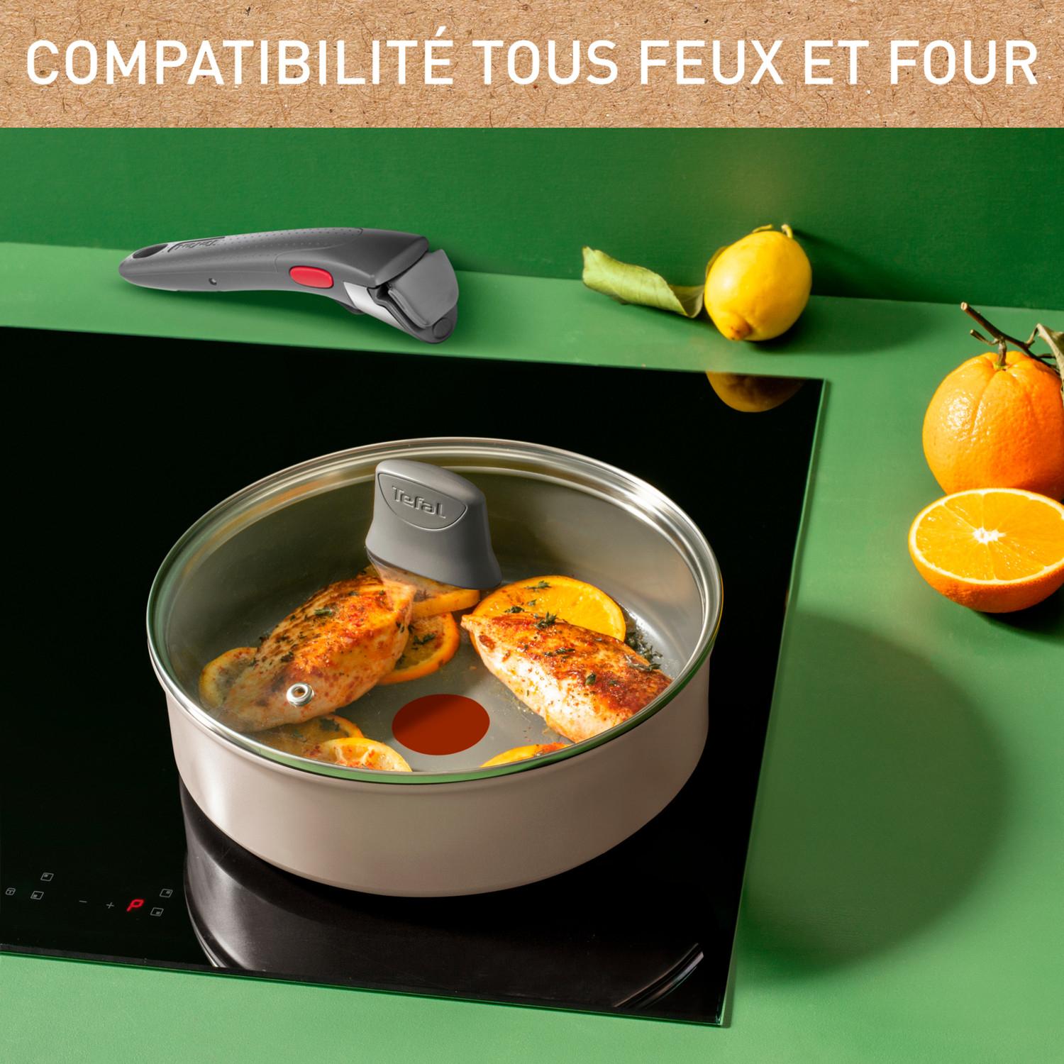 Voir la diapositive 6 : TEFAL Sauteuse 24 cm aluminium tous feux dont induction avec couvercle REVIVE
