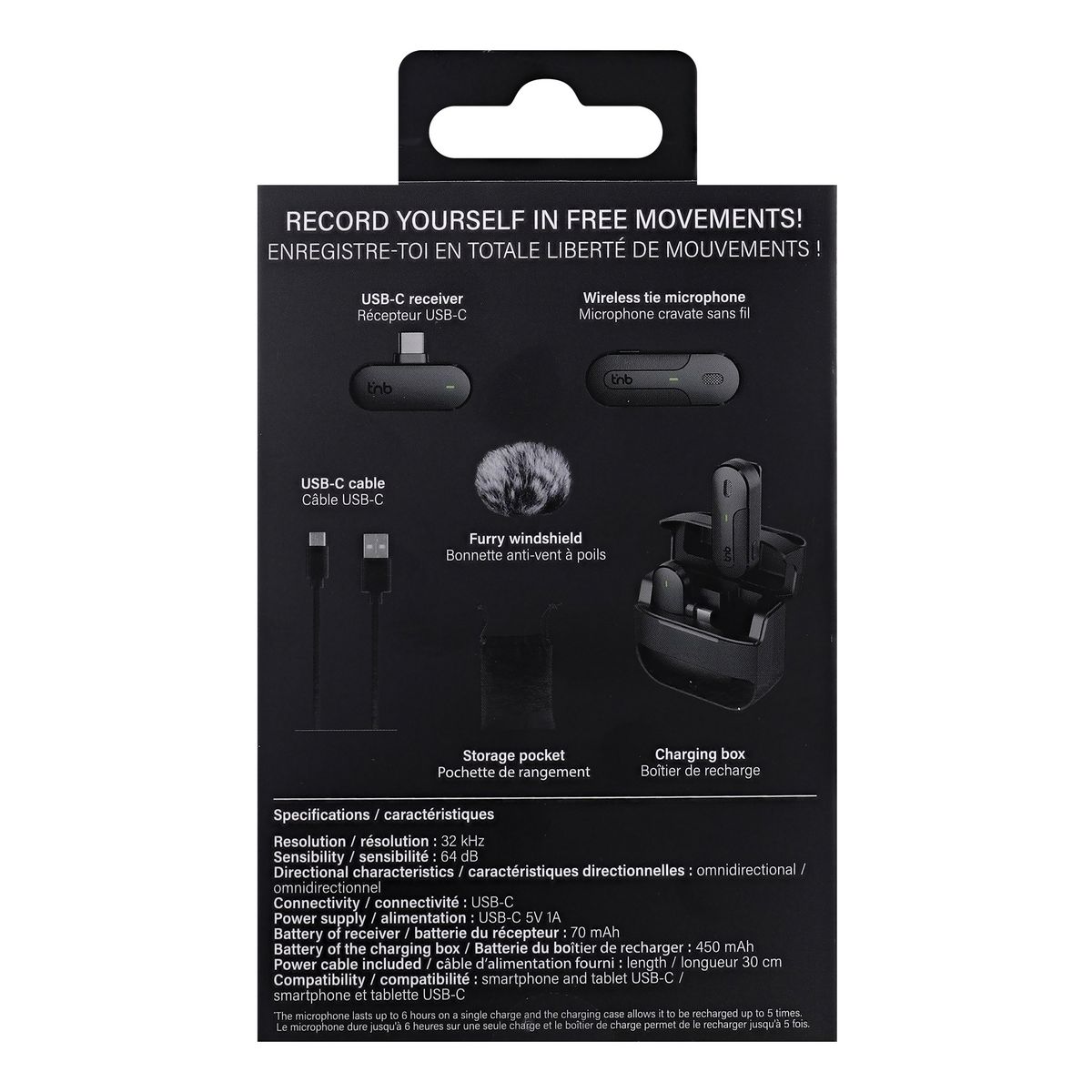 TNB Micro cravate sans fil USB C