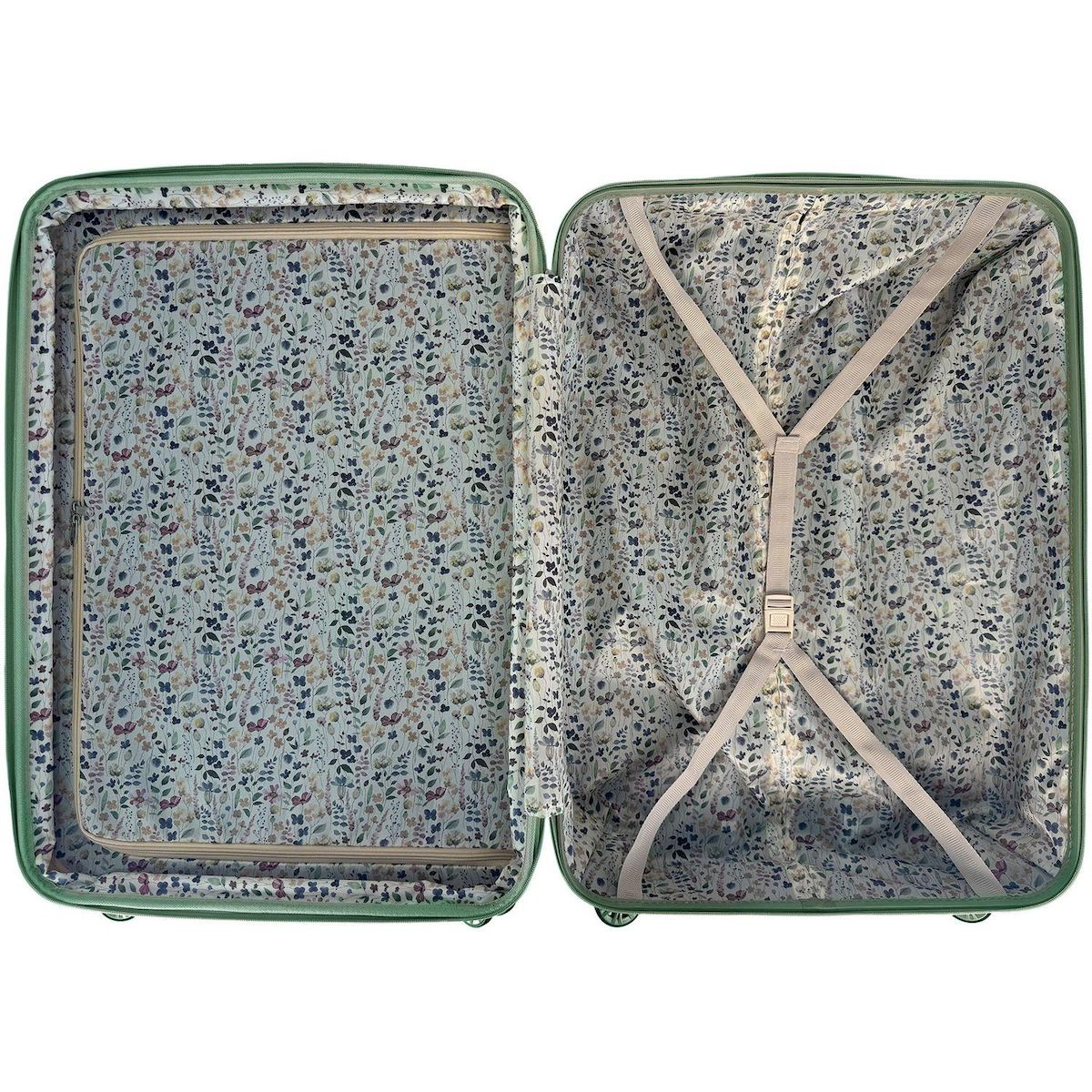 AIRPORT Valise ABS Blossom 55cm 8 roues - Vert