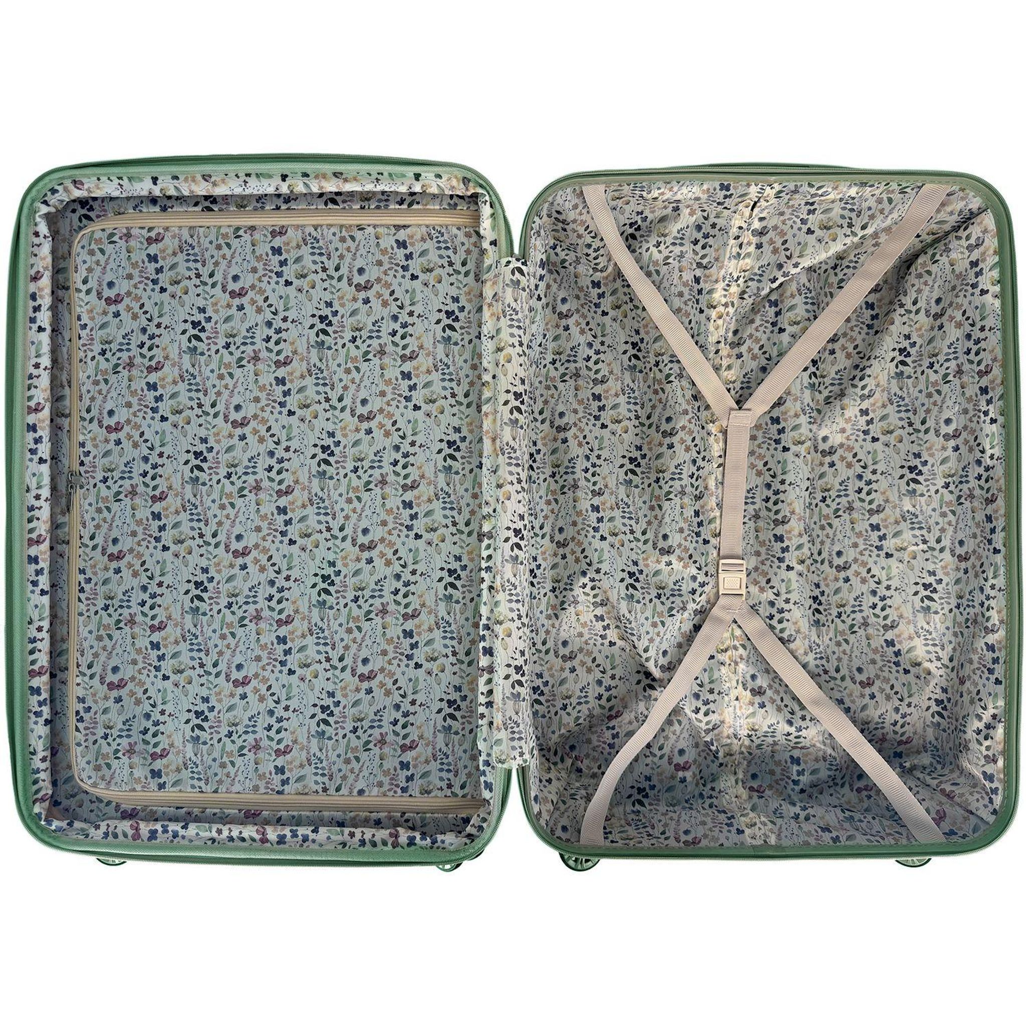 Voir la diapositive 4 : AIRPORT Valise ABS Blossom 75cm 8 roues extensible L - Vert