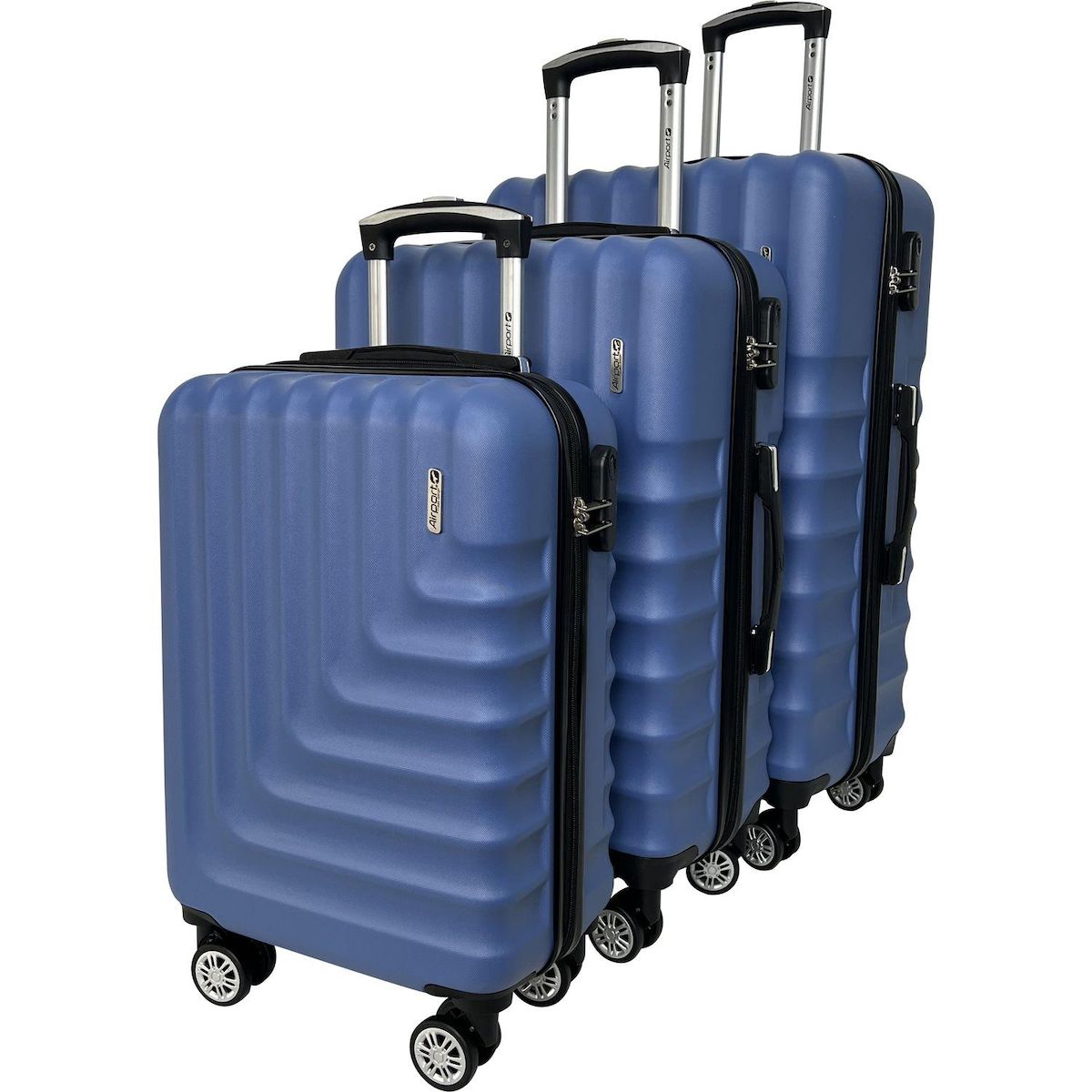 AIRPORT Valise ABS Linear 65cm 8 roues - Bleu