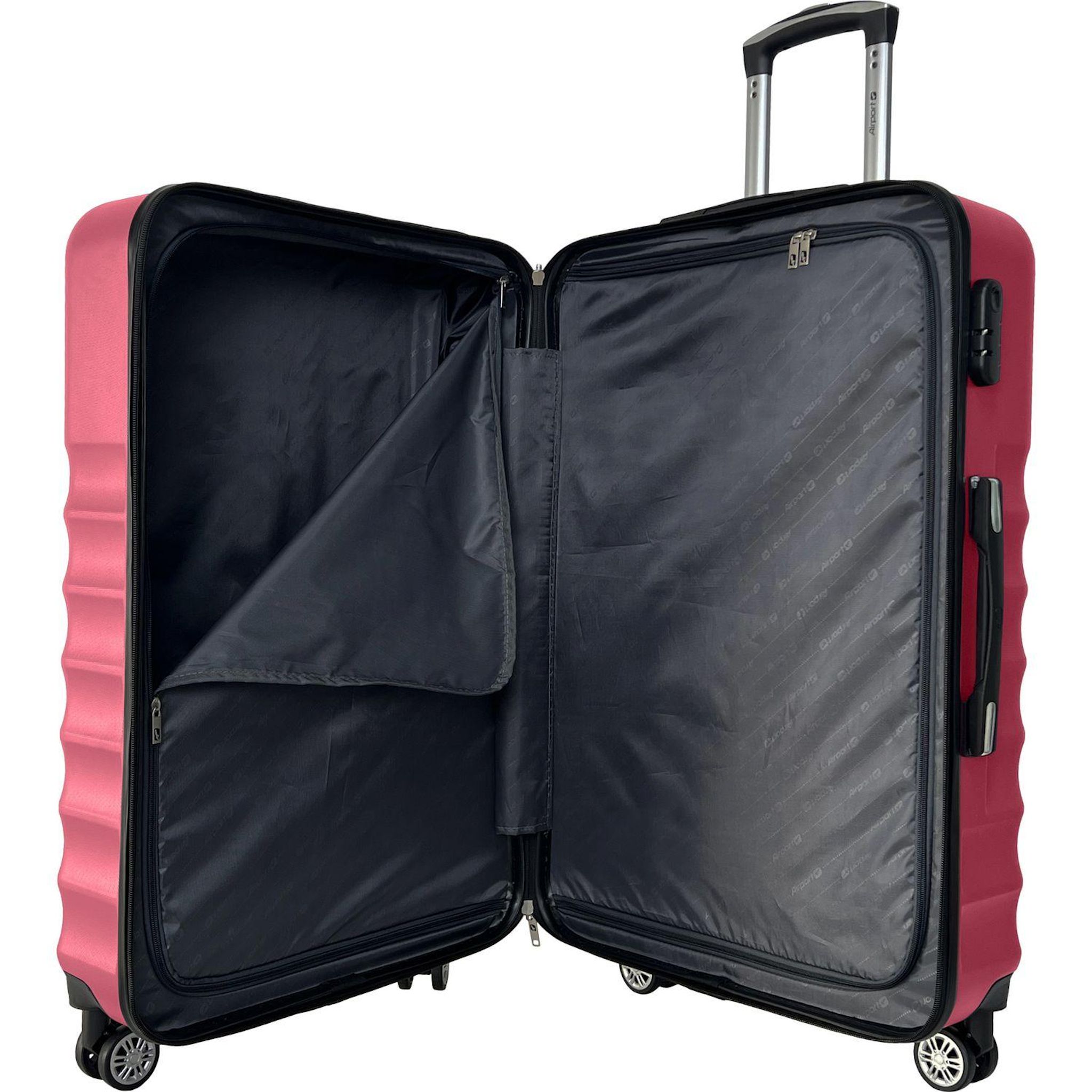Voir la diapositive 7 : AIRPORT Valise ABS Linear 65cm 8 roues - Burgundy