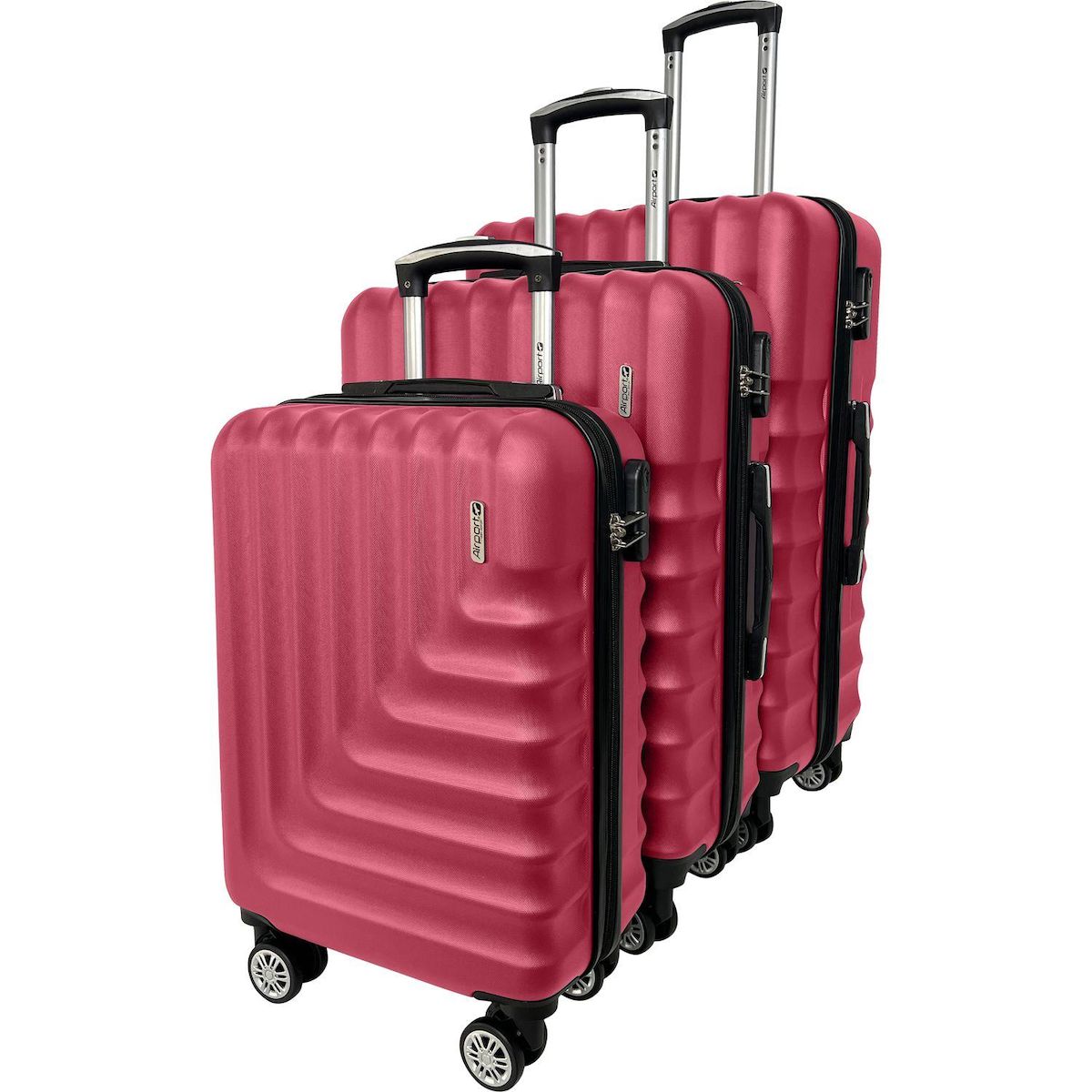 AIRPORT Valise ABS Linear 55cm 8 roues - Burgundy