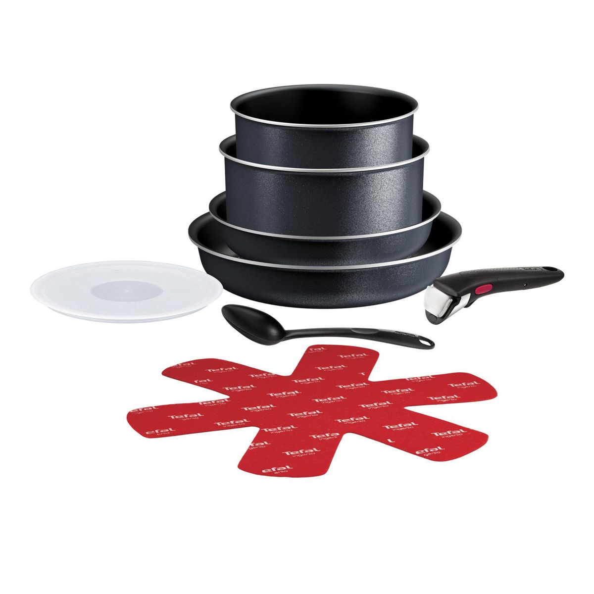 TEFAL Set de 8 pièces en aluminium tous feux dont induction