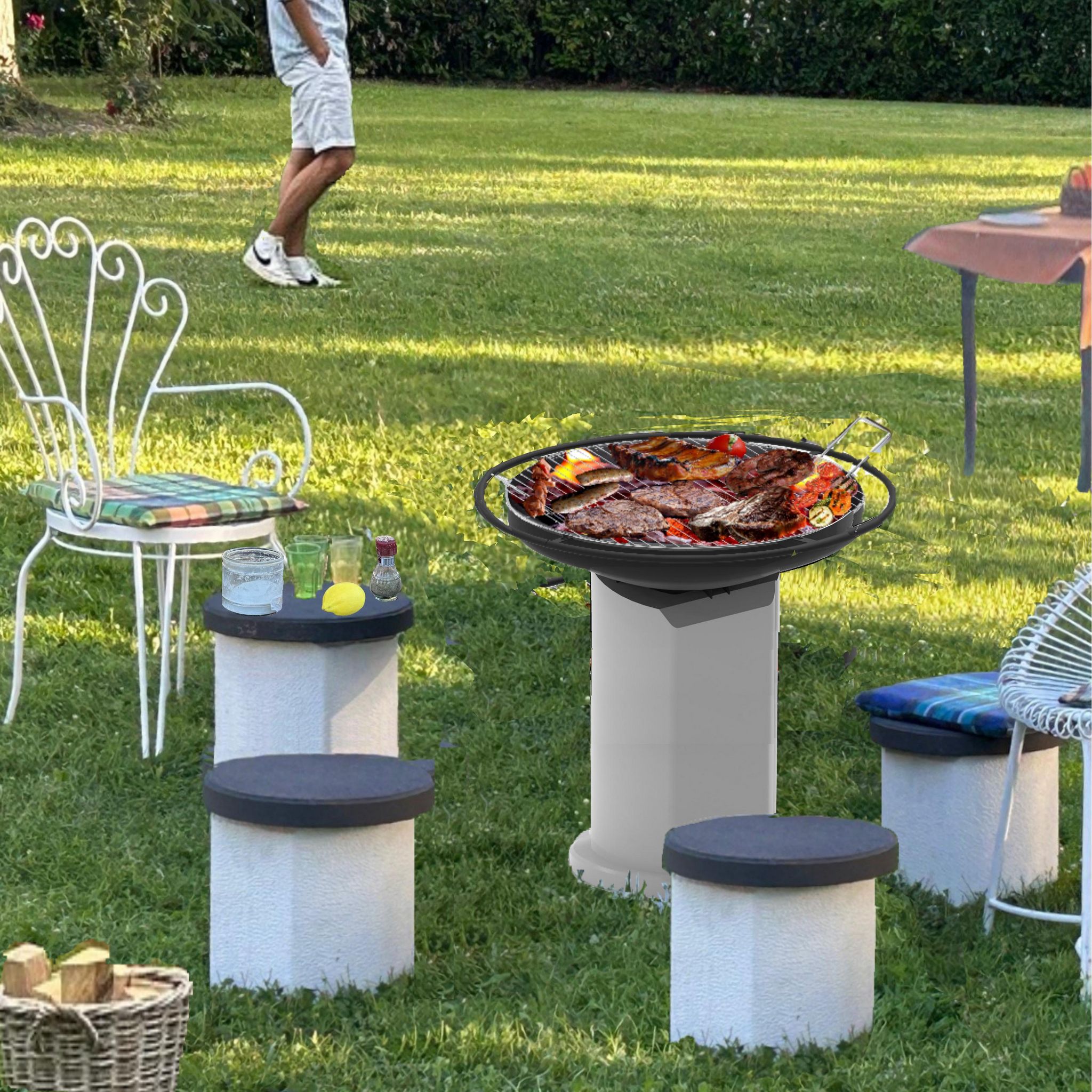 Voir la diapositive 3 : PALAZZETTI Braséro Barbecue APOLLO 60 cm