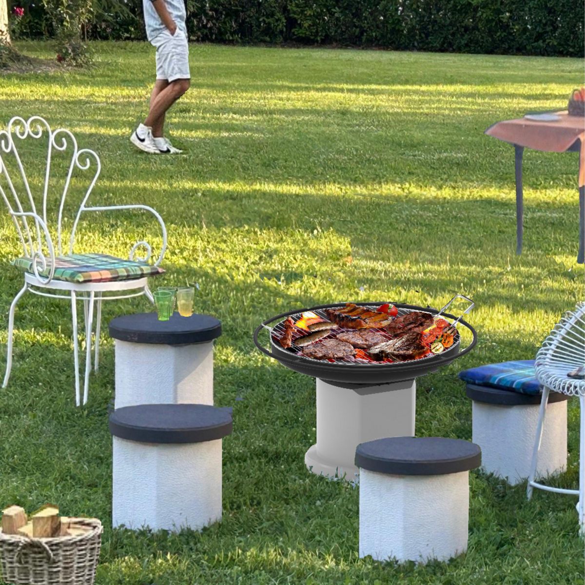 PALAZZETTI Kit 4 Tabourets pour Braseros EFESTO