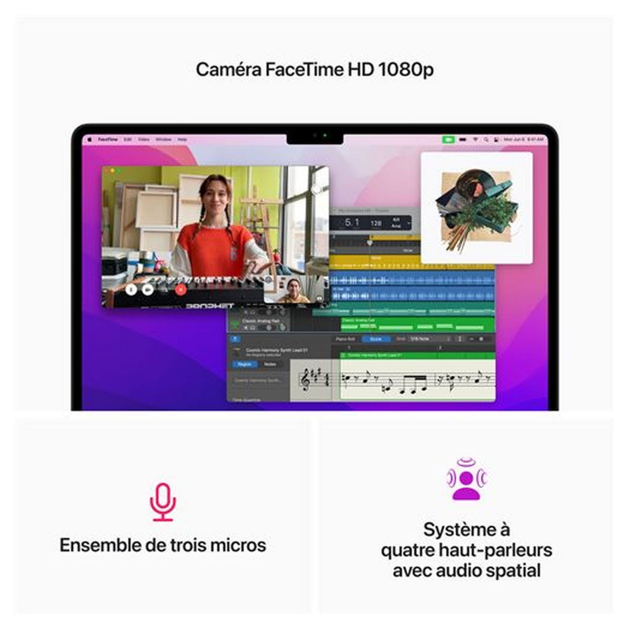 Voir la diapositive 5 : APPLE Ordinateur portable MacBook  Air 13" 256Go - Gris