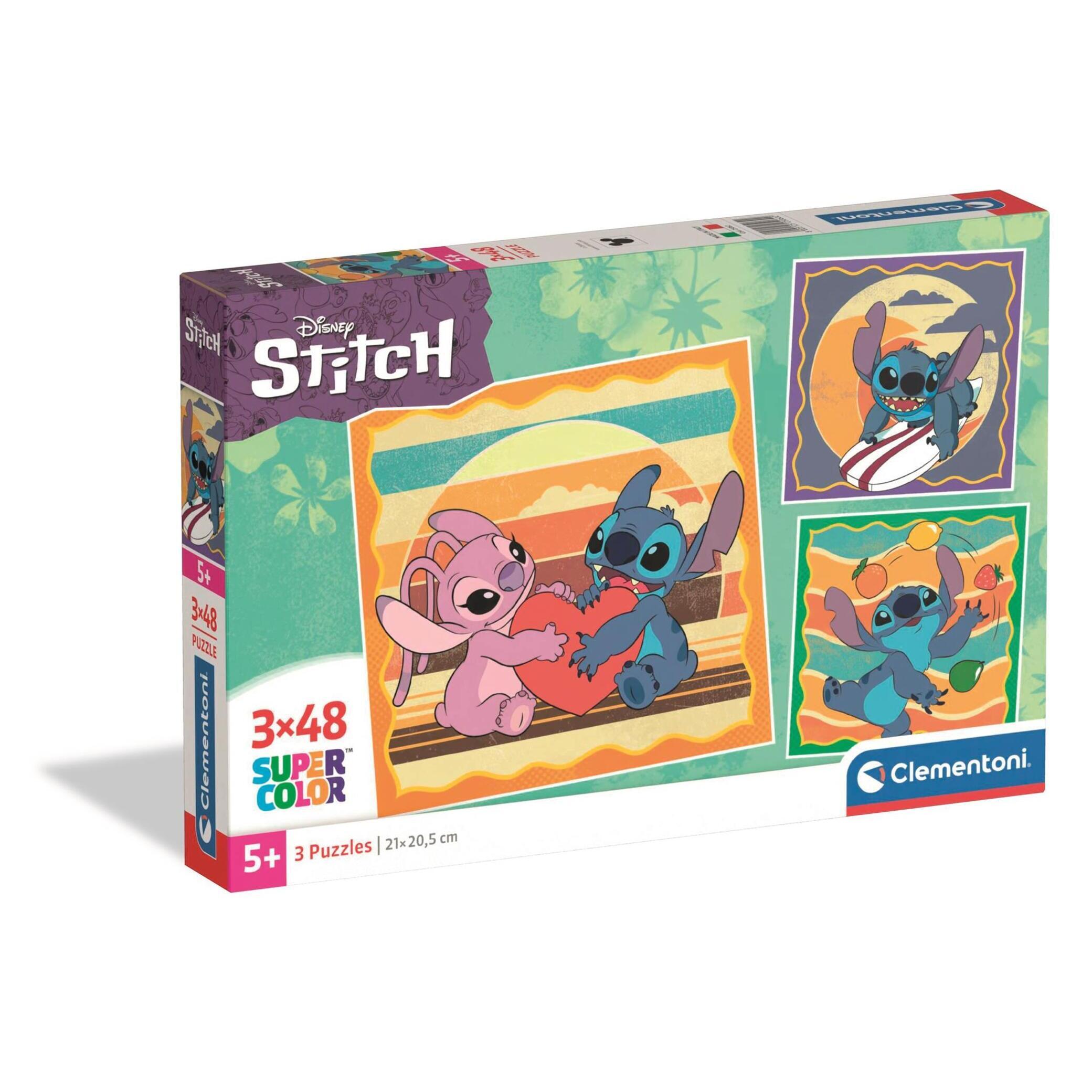 CLEMENTONI Puzzle 3x48 pièces Stitch