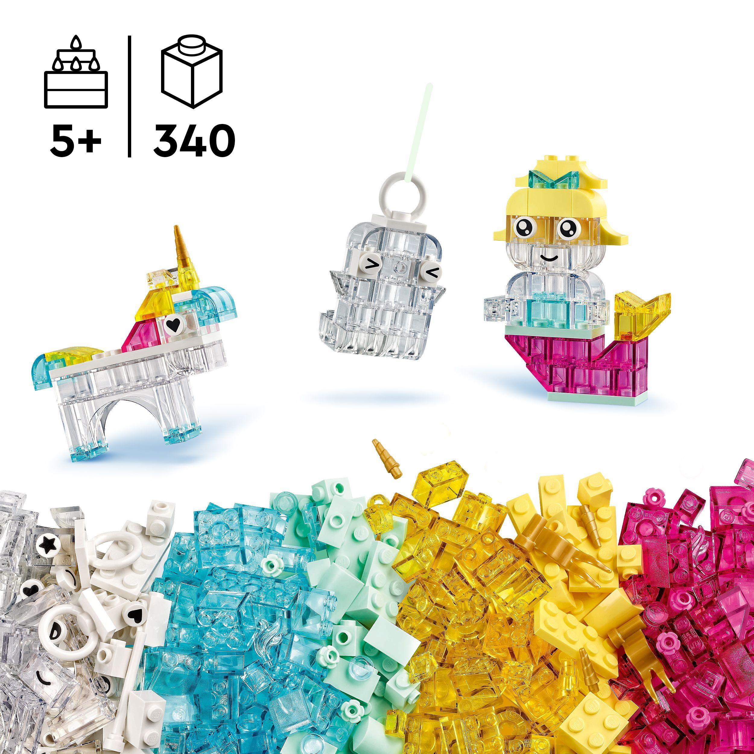 Voir la diapositive 3 : LEGO Classic 11040 La Boîte de Briques Transparentes Magiques - Jeu de construction 5 ans