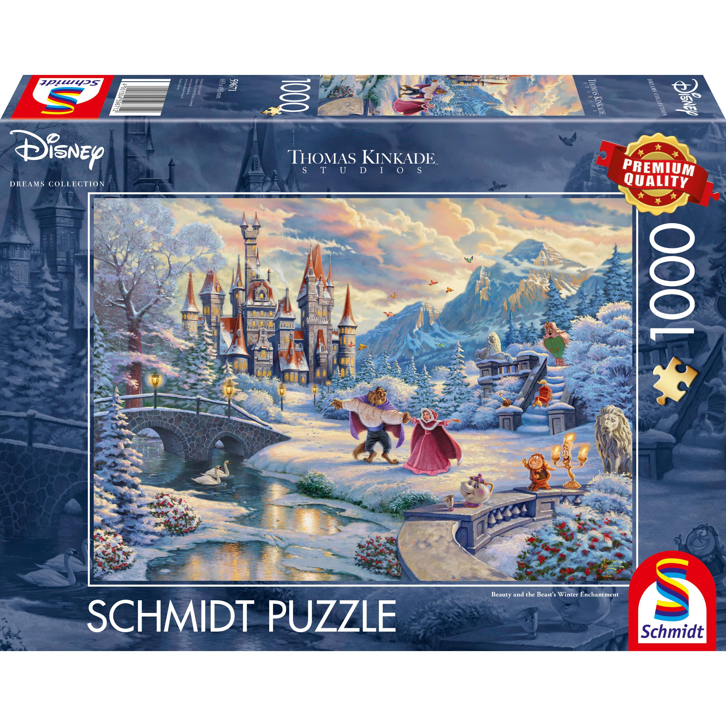 SCHMIDT Puzzle 1000 pièces La Belle et la Bête en Hiver
