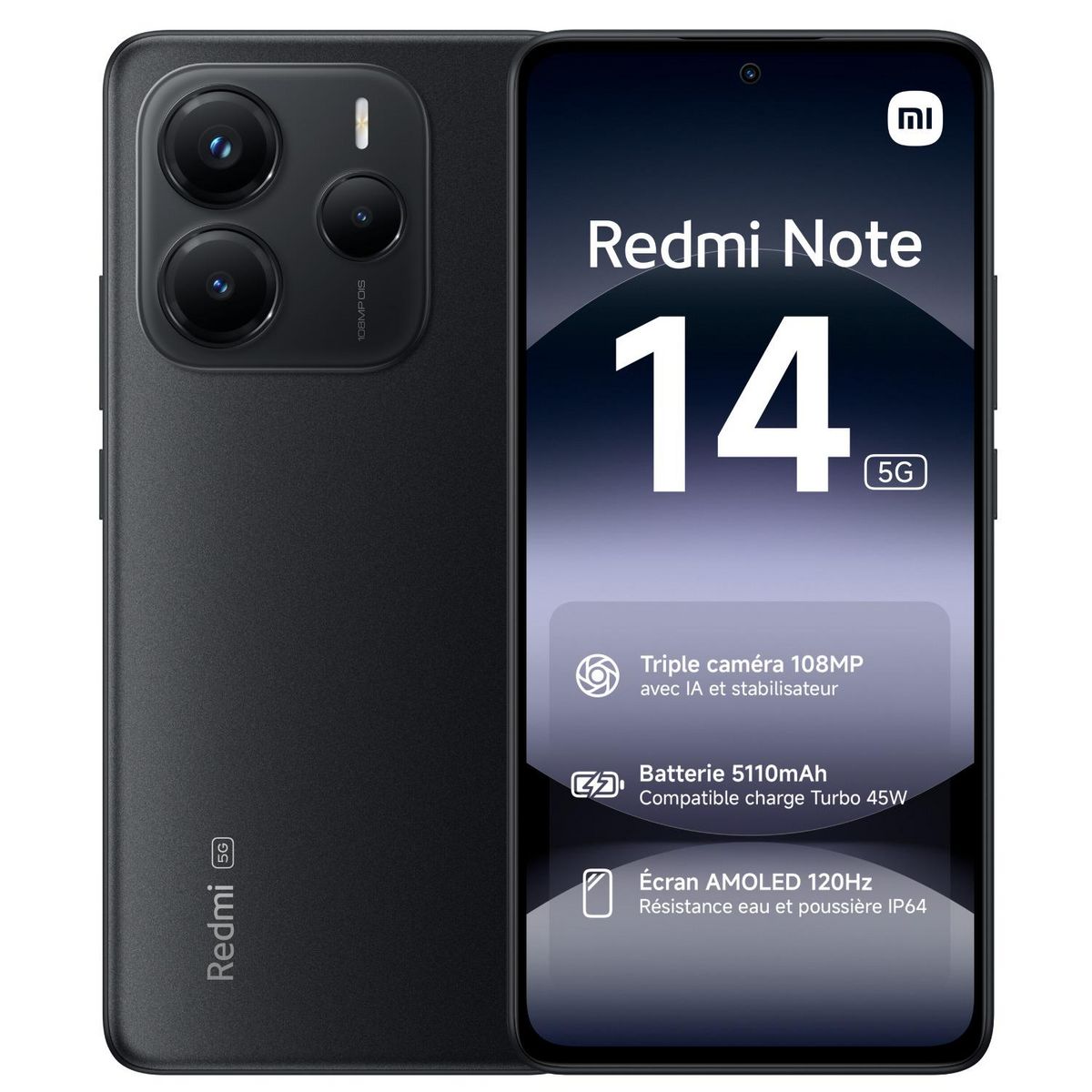 XIAOMI Redmi Note 14 5G 256Go - Noir