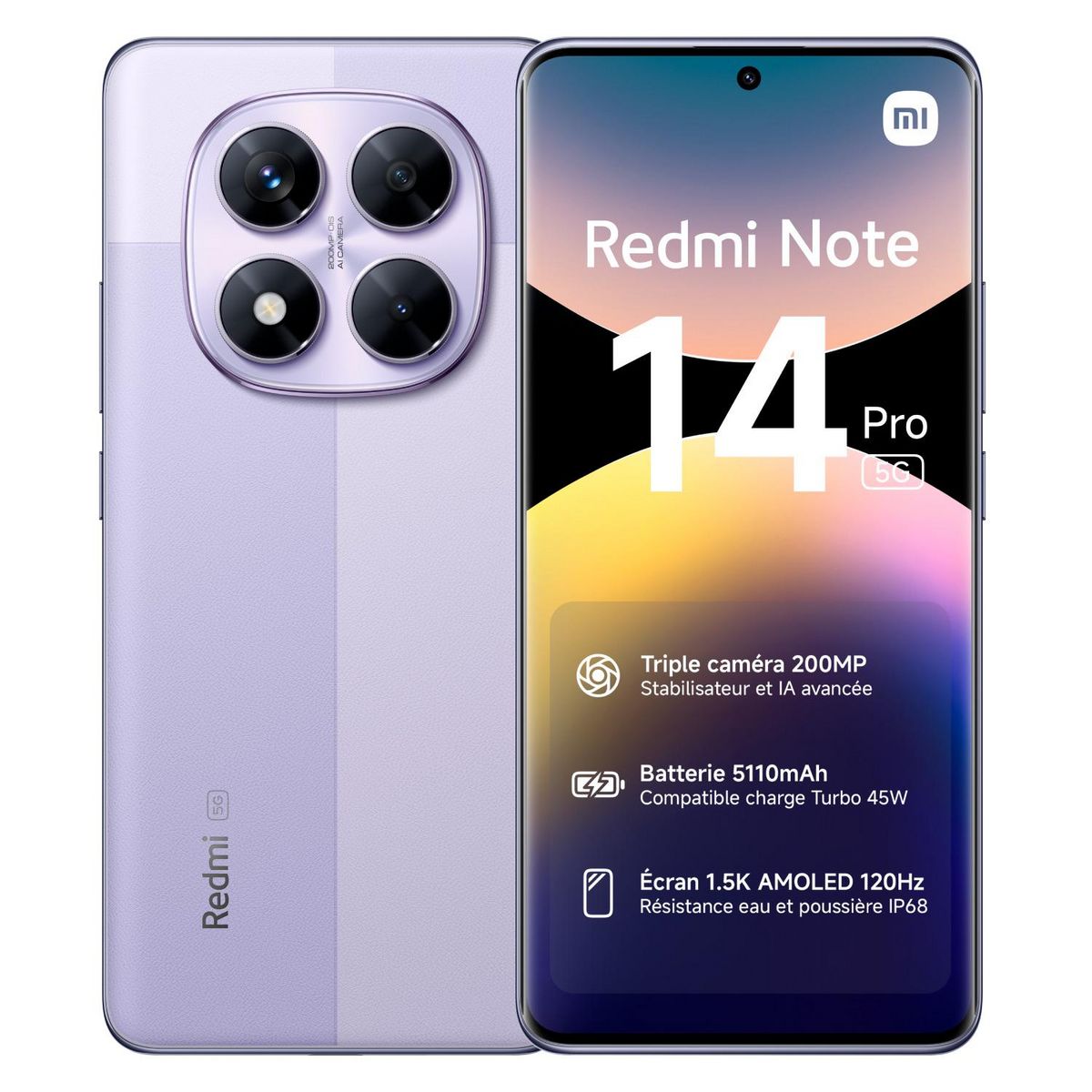 XIAOMI Redmi Note 14 Pro 5G 256Go - Violet