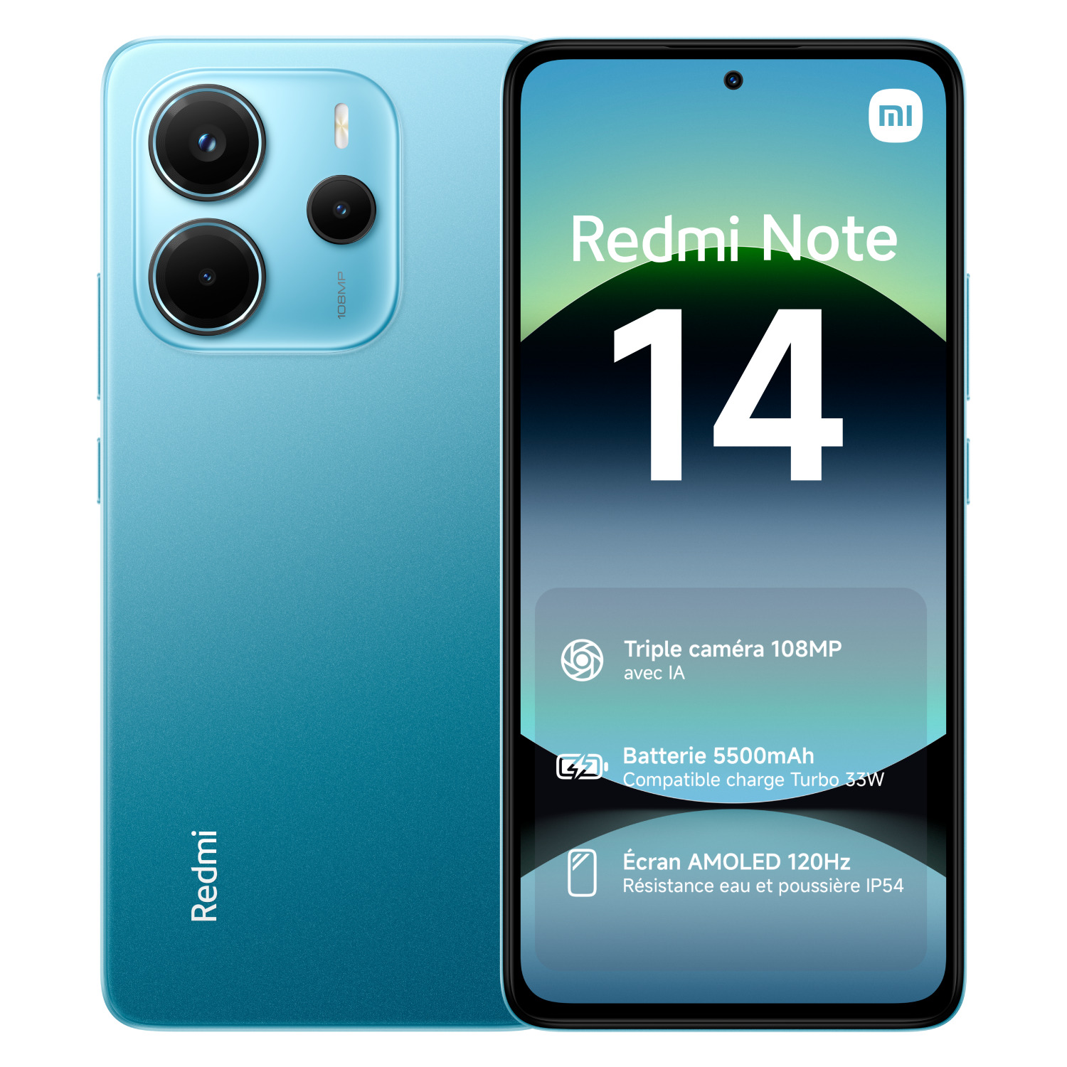 Voir la diapositive 2 : XIAOMI Redmi Note 14 4G 256Go - Bleu