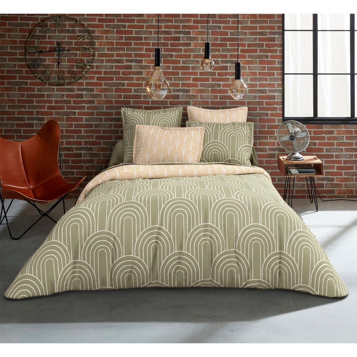 ACTUEL Parure housse de couette en coton 57 fils ANATOLE