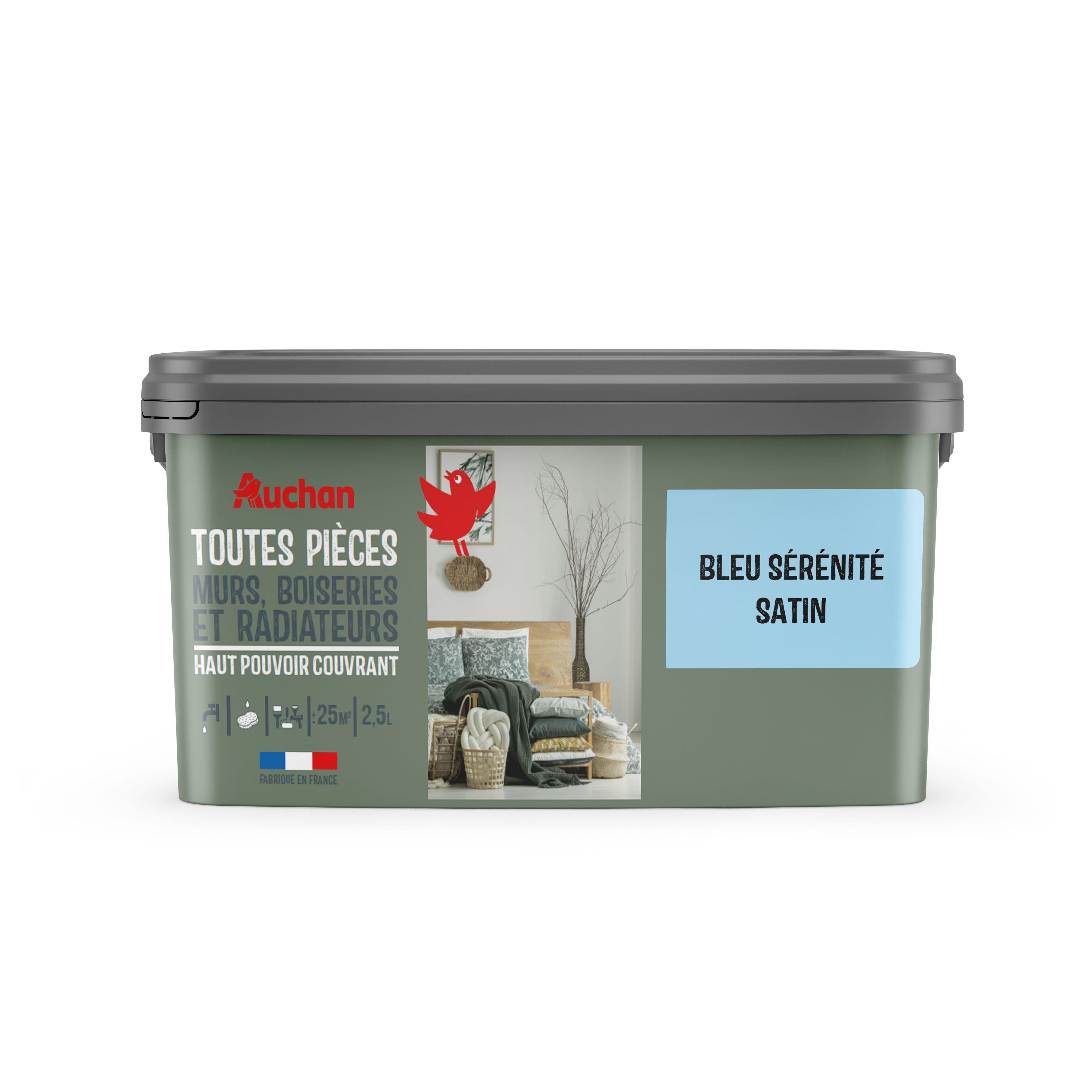 AUCHAN Peinture satin bleu 2,5l