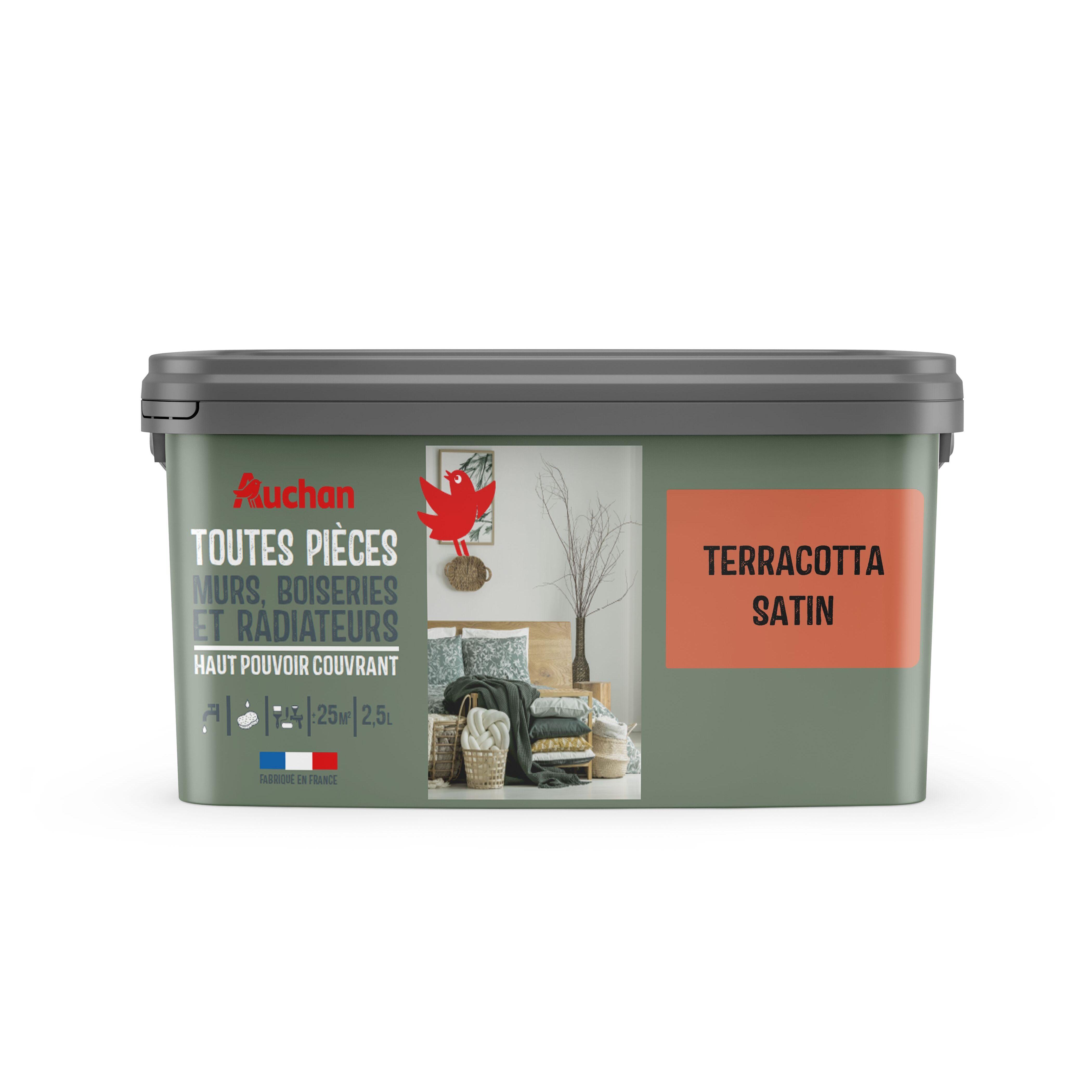 AUCHAN Peinture satin terracota 2,5l