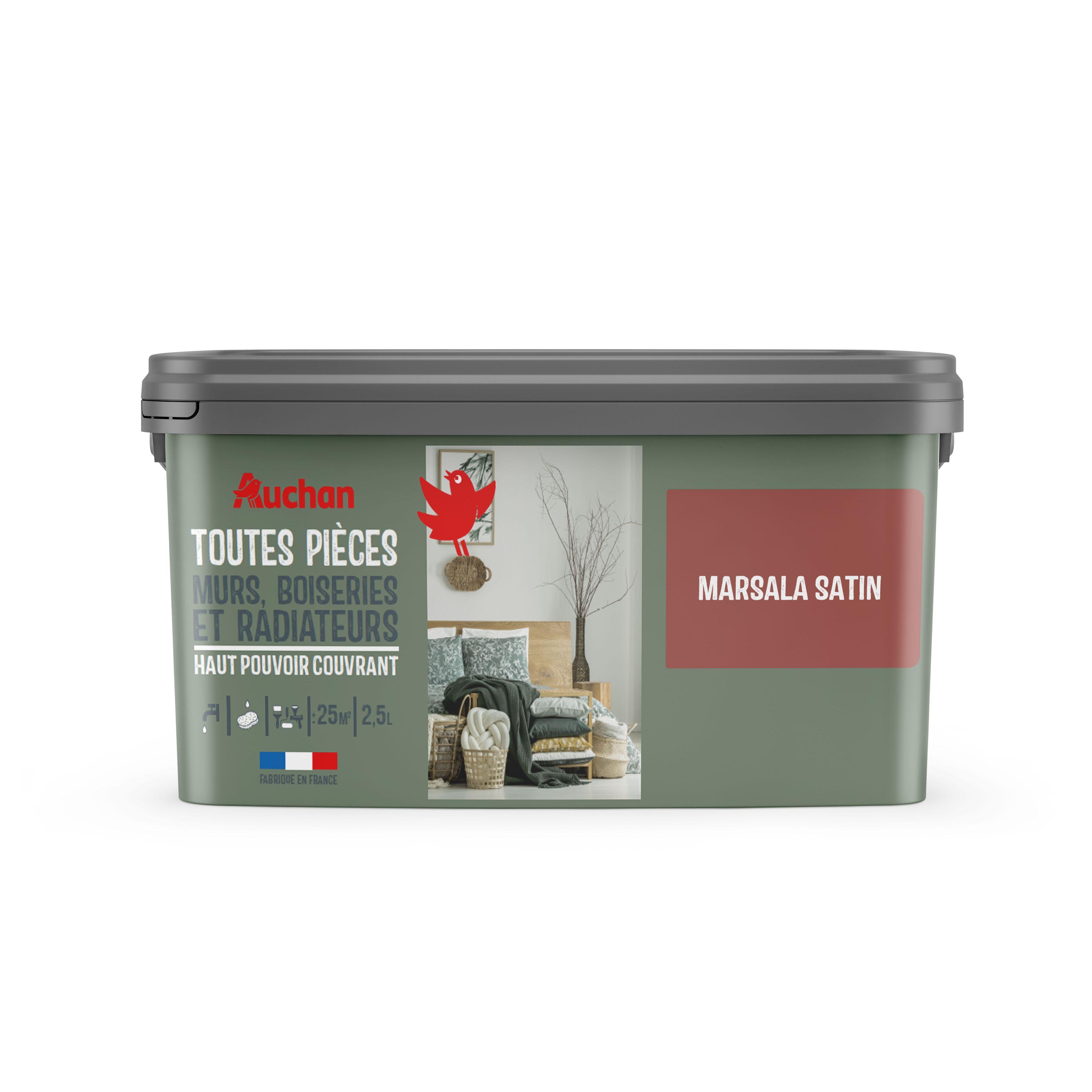 AUCHAN Peinture satin marsala 2.5l