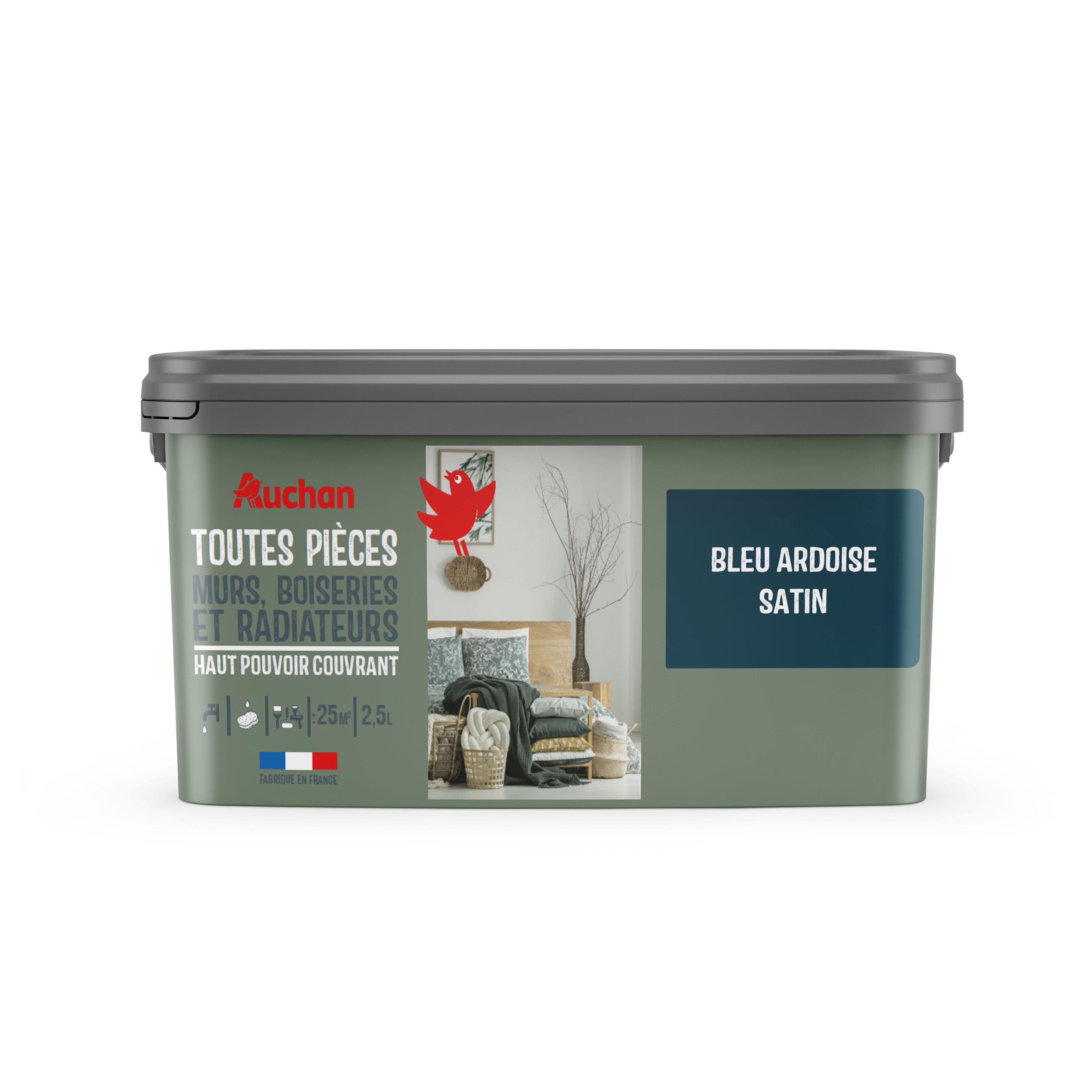 AUCHAN Peinture bleu ardoise satin 2,5l
