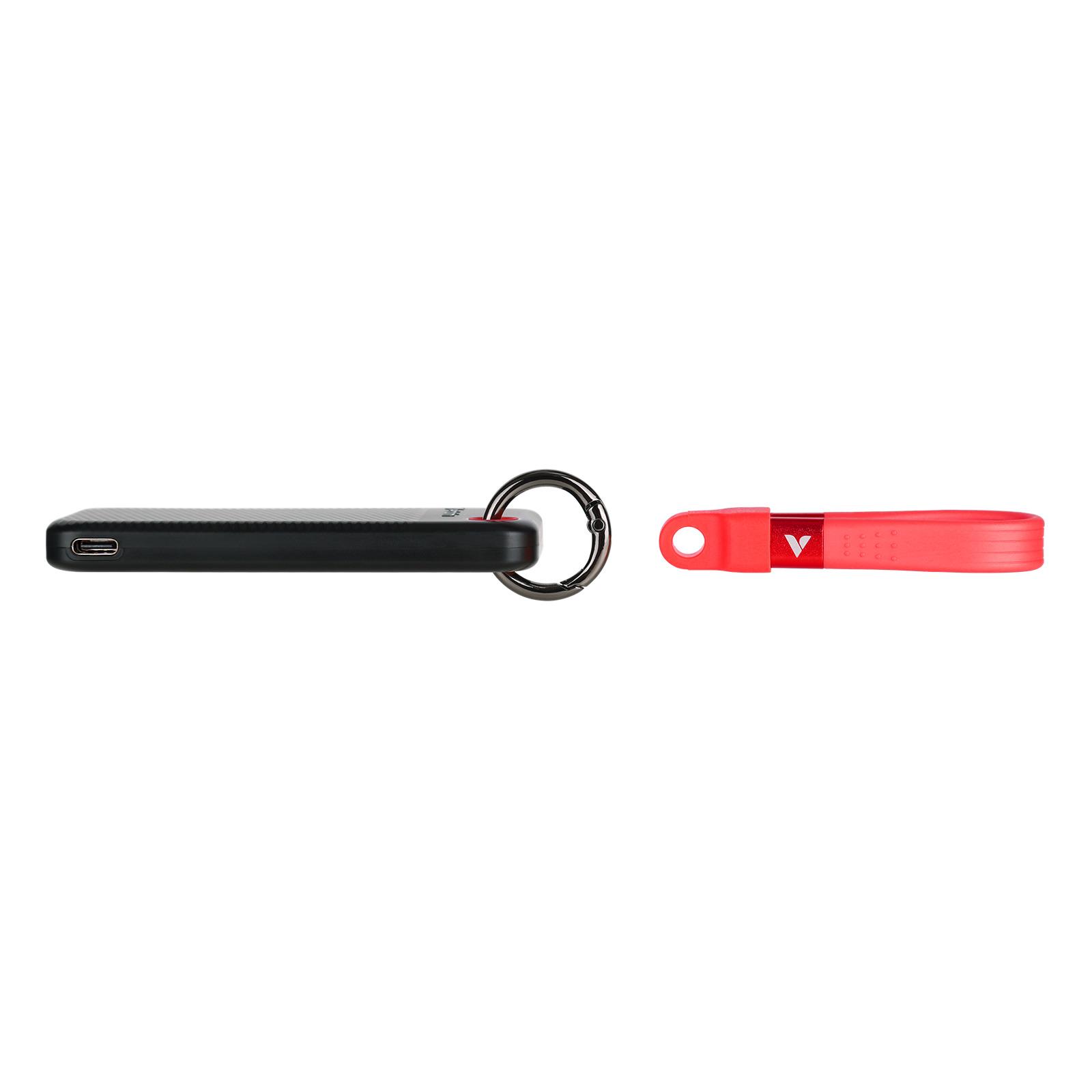 Voir la diapositive 3 : VERBATIM Disque Dur Externe SSD Pocket USB 3.2 1TO - Noir et Rouge