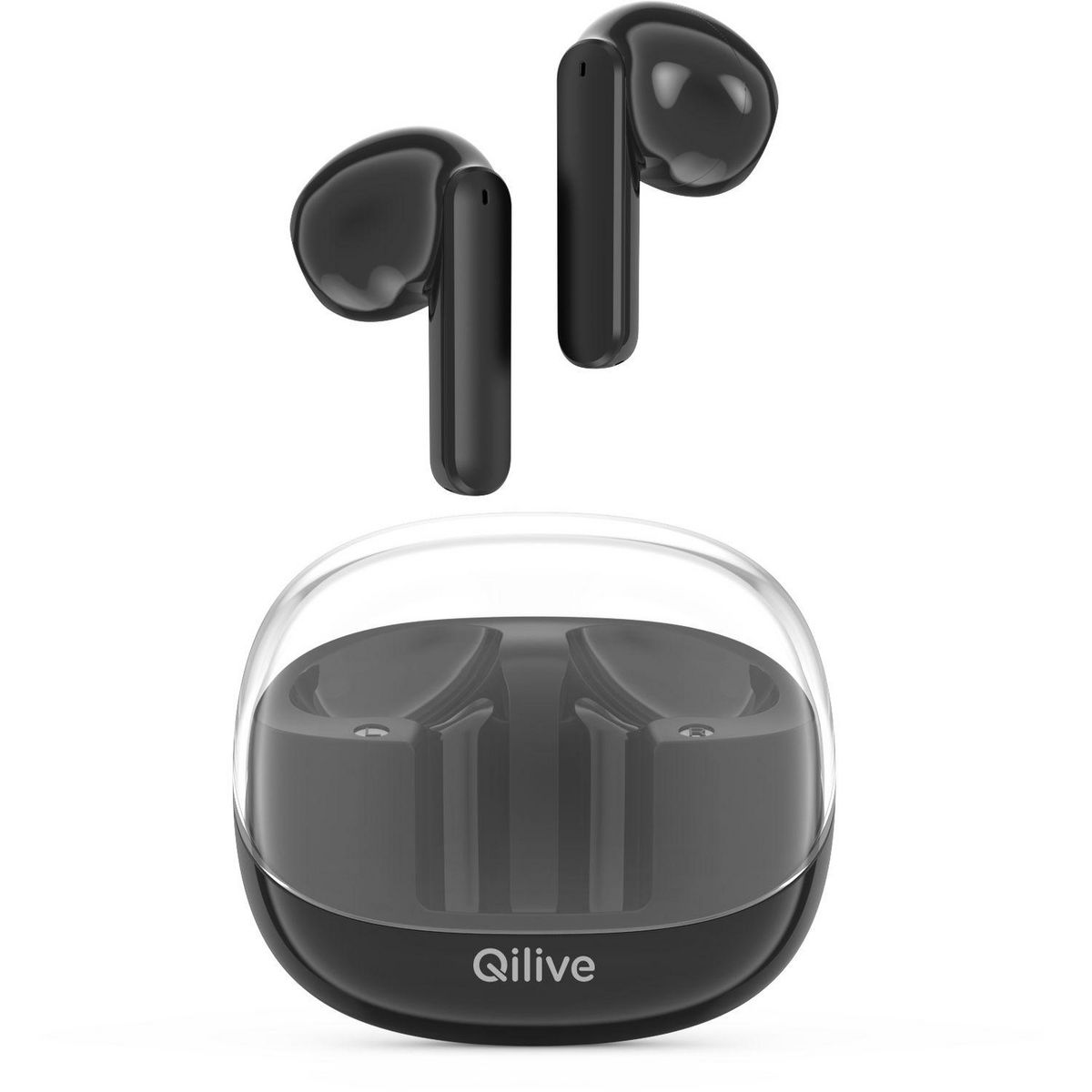 QILIVE Écouteurs Q1049 TWS - Noir et Transparent