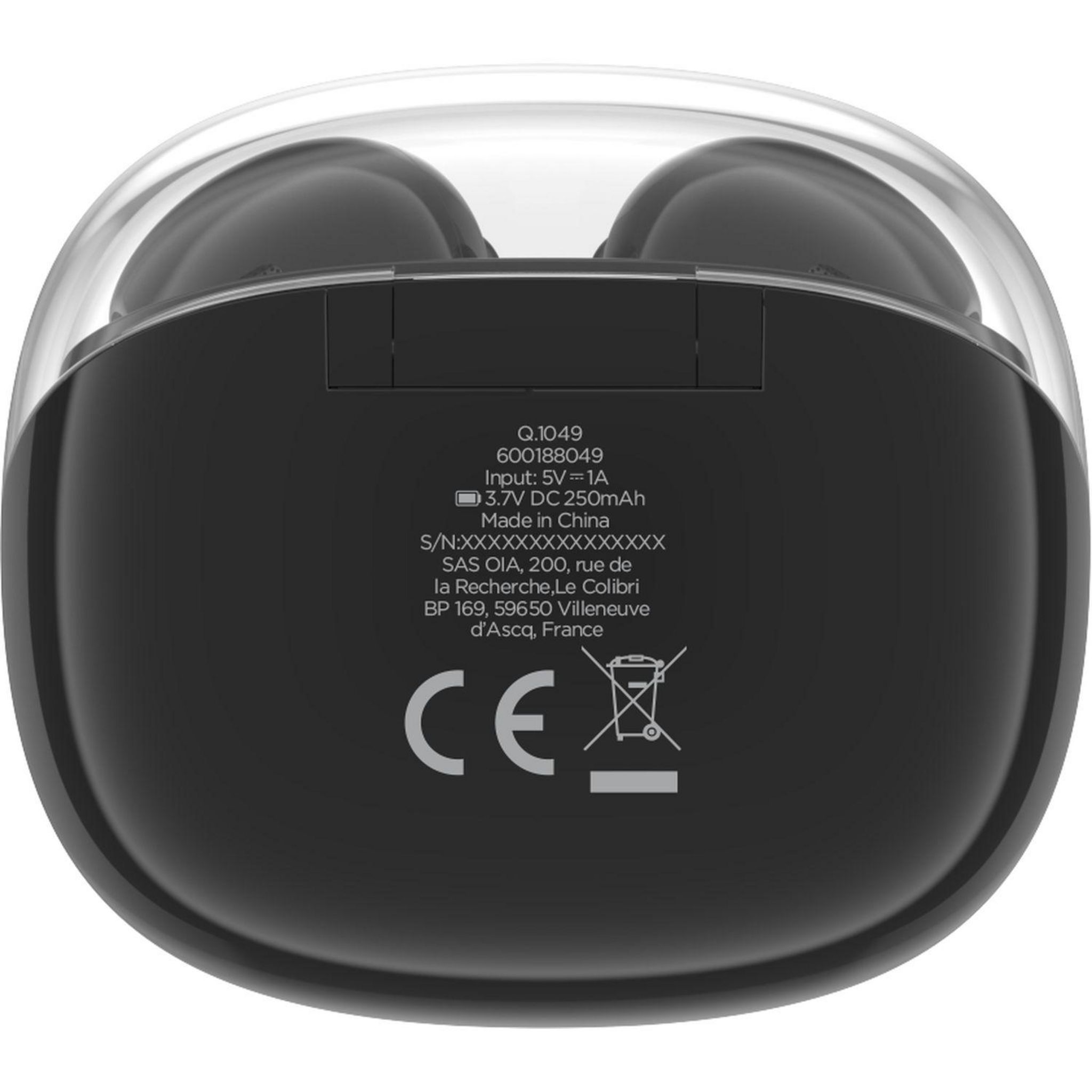 Voir la diapositive 4 : QILIVE Écouteurs Q1049 TWS - Noir et Transparent