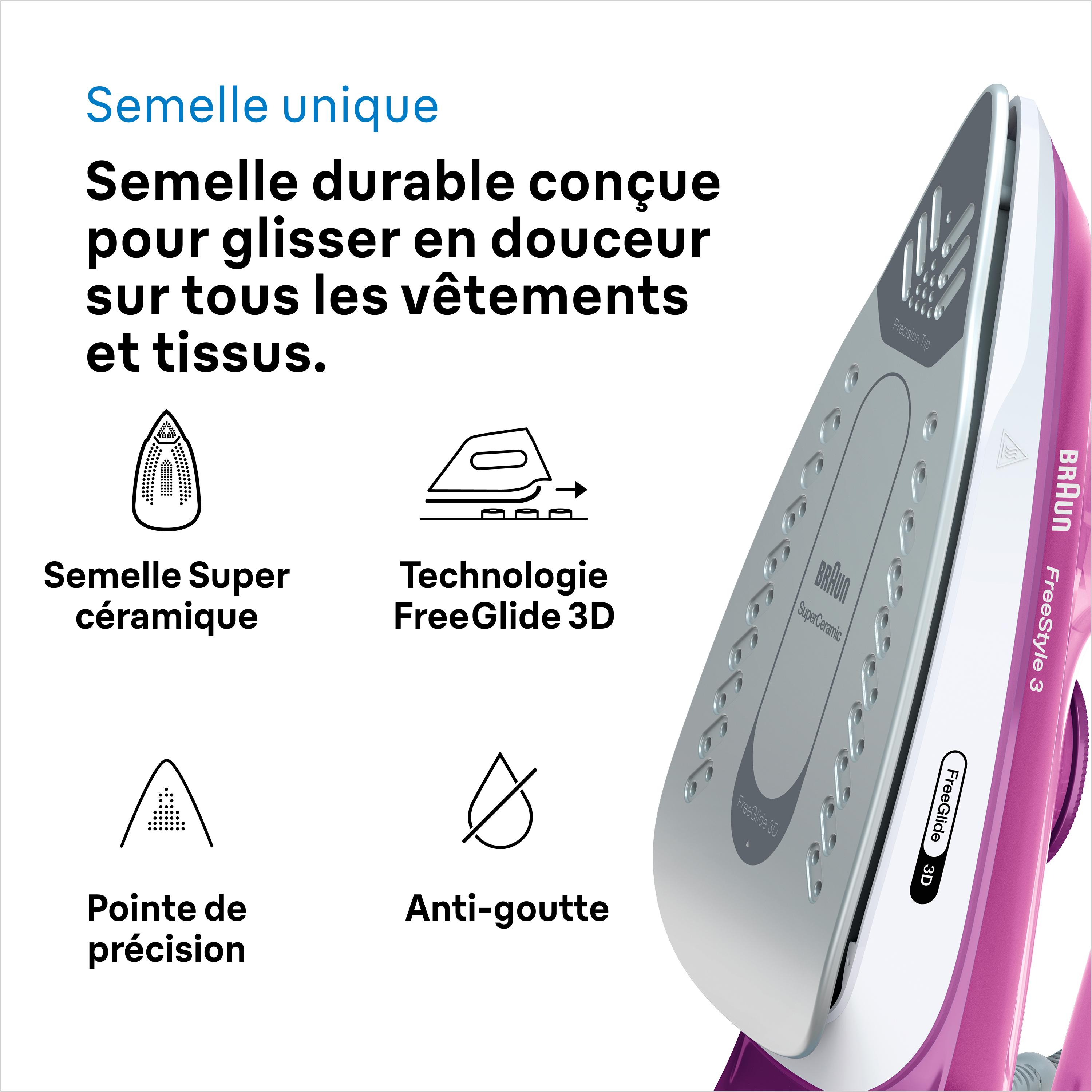 Voir la diapositive 7 : BRAUN Fer à repasser FI3124PU - Violet