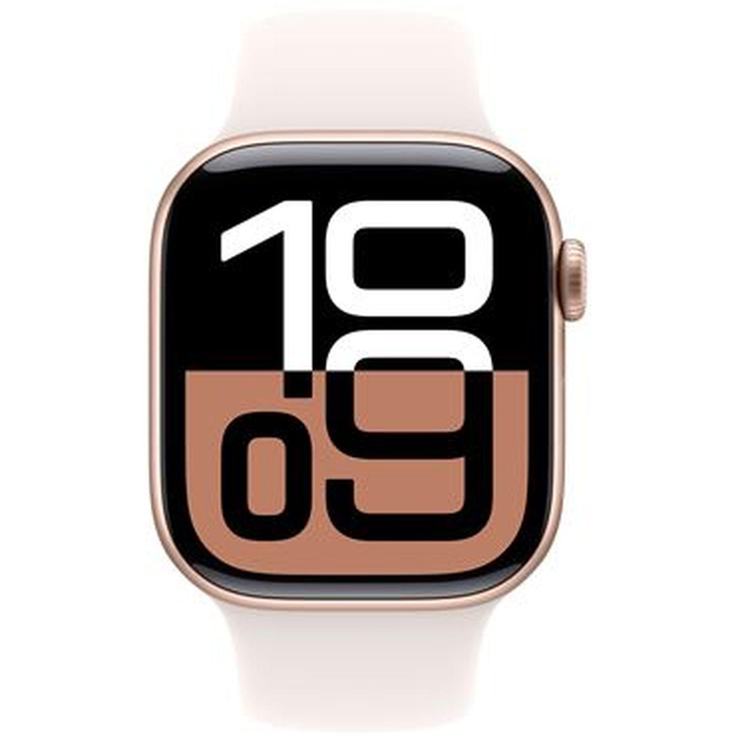 Voir la diapositive 2 : APPLE Montre connectée Watch10 46MM Alu - Or Rose et Blanc
