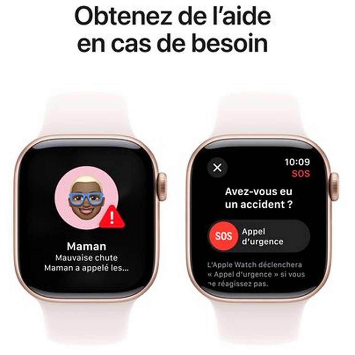 APPLE Montre connectée Watch10 46MM Alu - Or Rose et Blanc