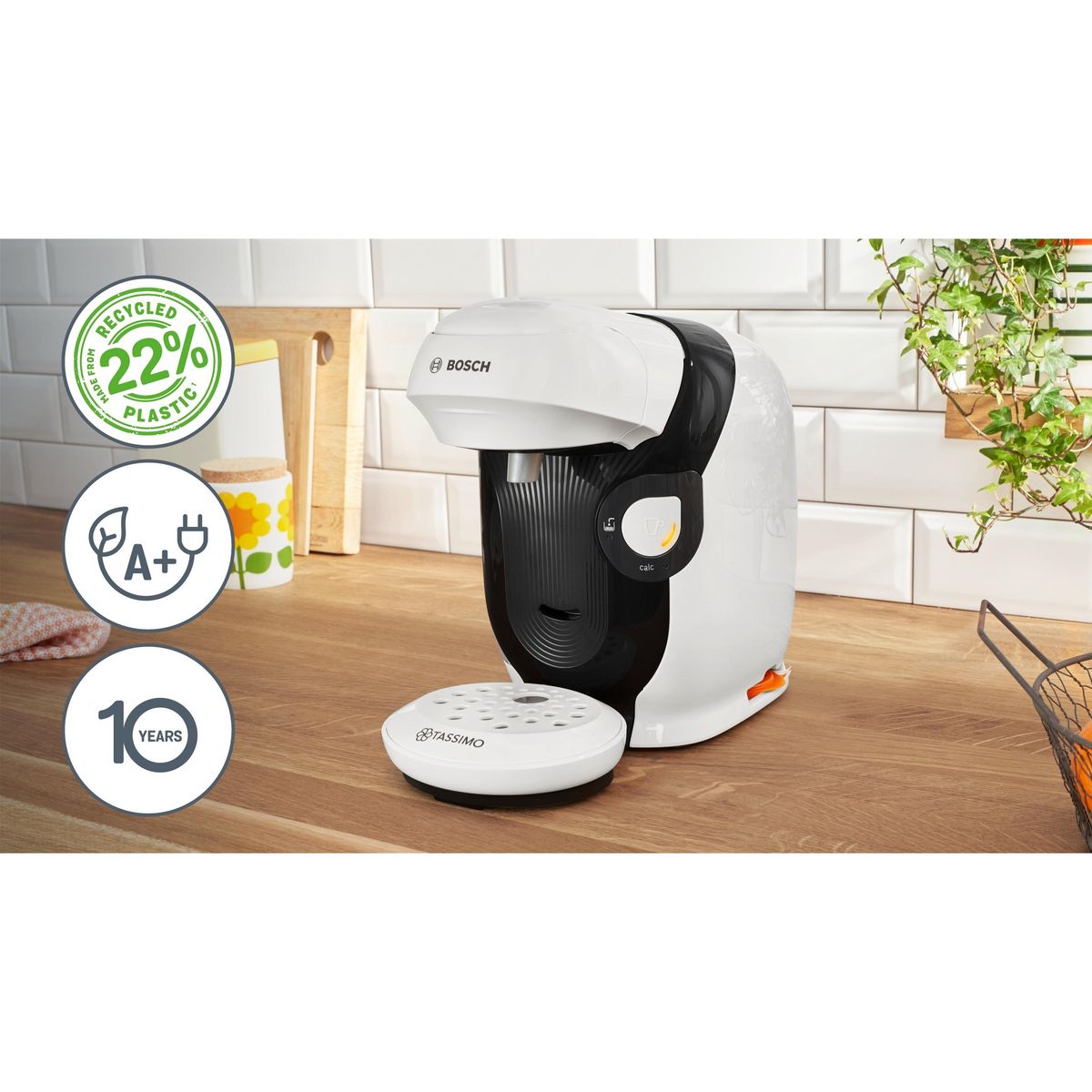 BOSCH Machine a café multi boisson TAS114E - Blanc