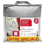 ACTUEL Pack couette chaude + oreiller moelleux. Coloris disponibles : Blanc