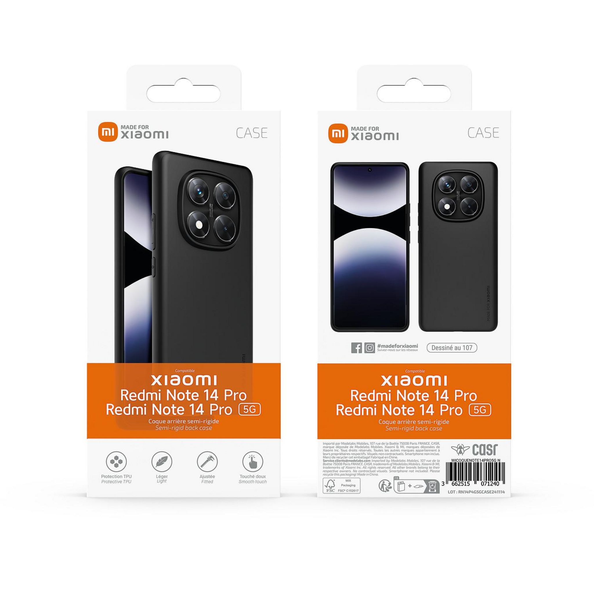 Voir la diapositive 6 : XIAOMI Coque pour Redmi Note Pro 14 Pro 5G - Noir