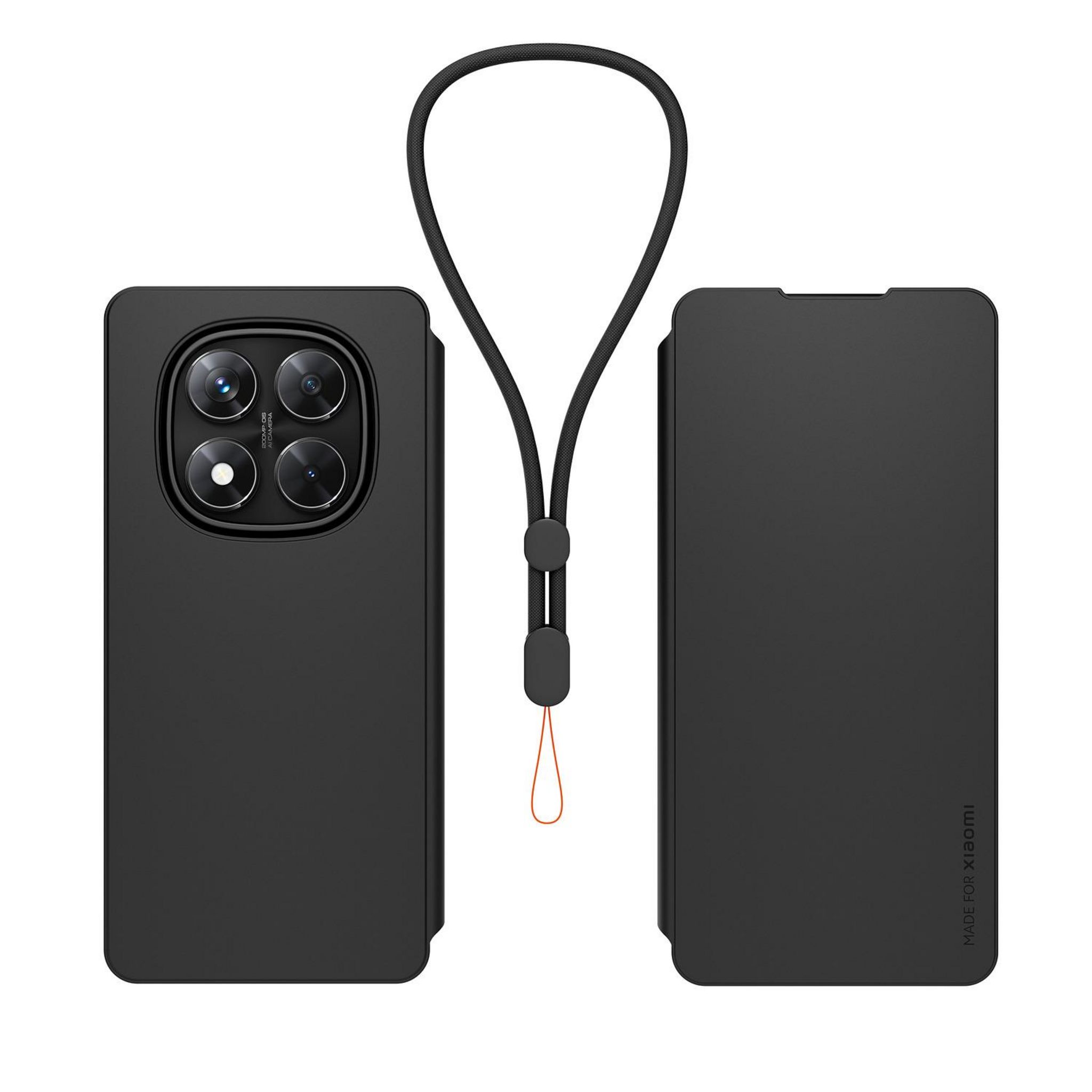 Voir la diapositive 6 : XIAOMI Étui folio+Dragonne pour Redmi Note 14 Pro 5G - Noir