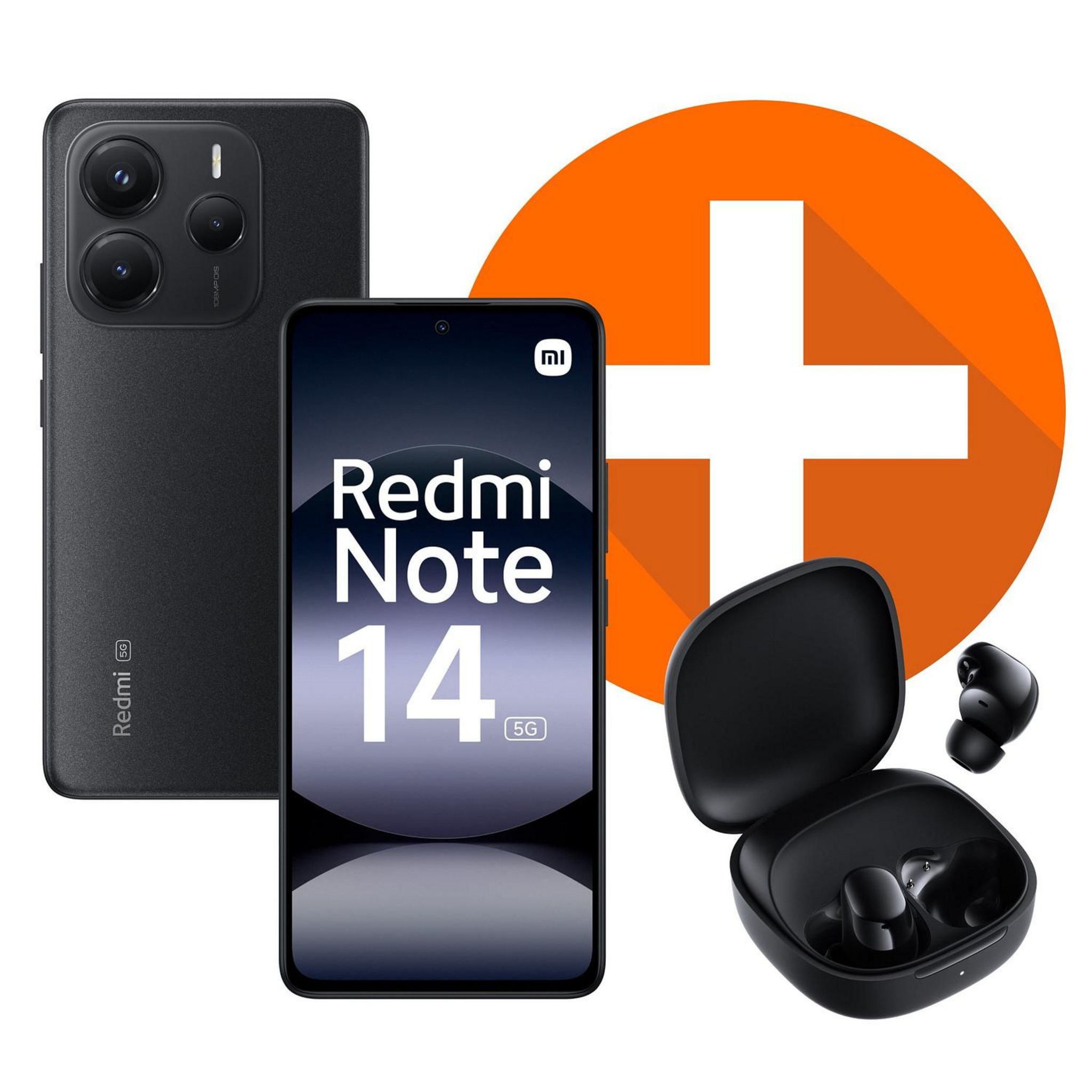 Voir la diapositive 2 : XIAOMI Pack Redmi Note 14 5G+Écouteurs Buds 6 Play - Noir