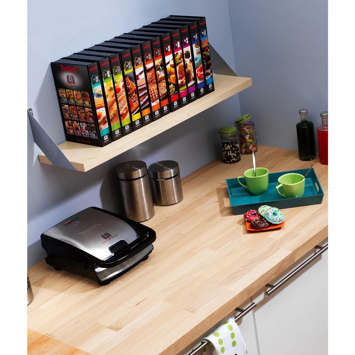 TEFAL Appareil à croque et gaufres SW852D12 - Noir