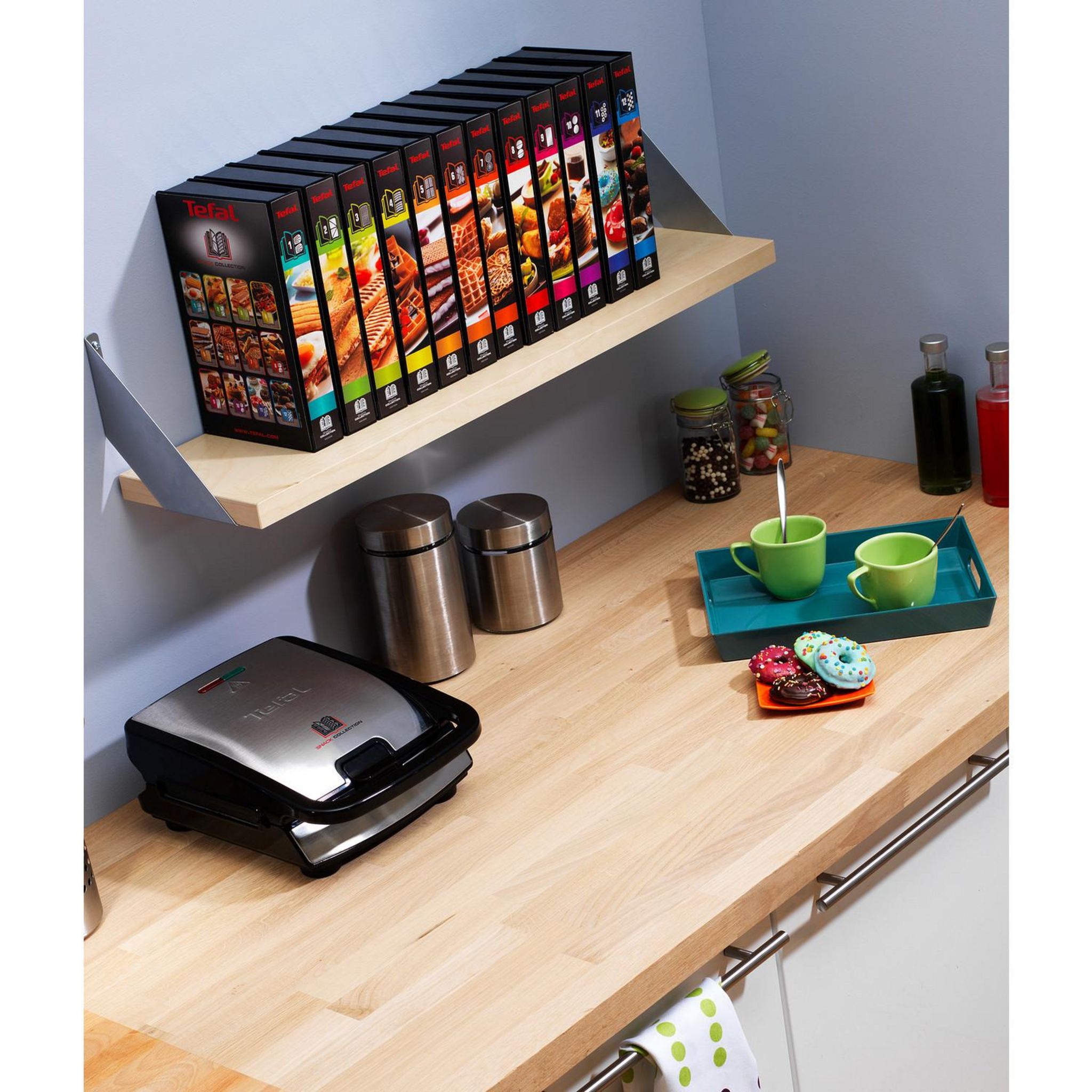 Voir la diapositive 4 : TEFAL Appareil à croque et gaufres SW852D12 - Noir