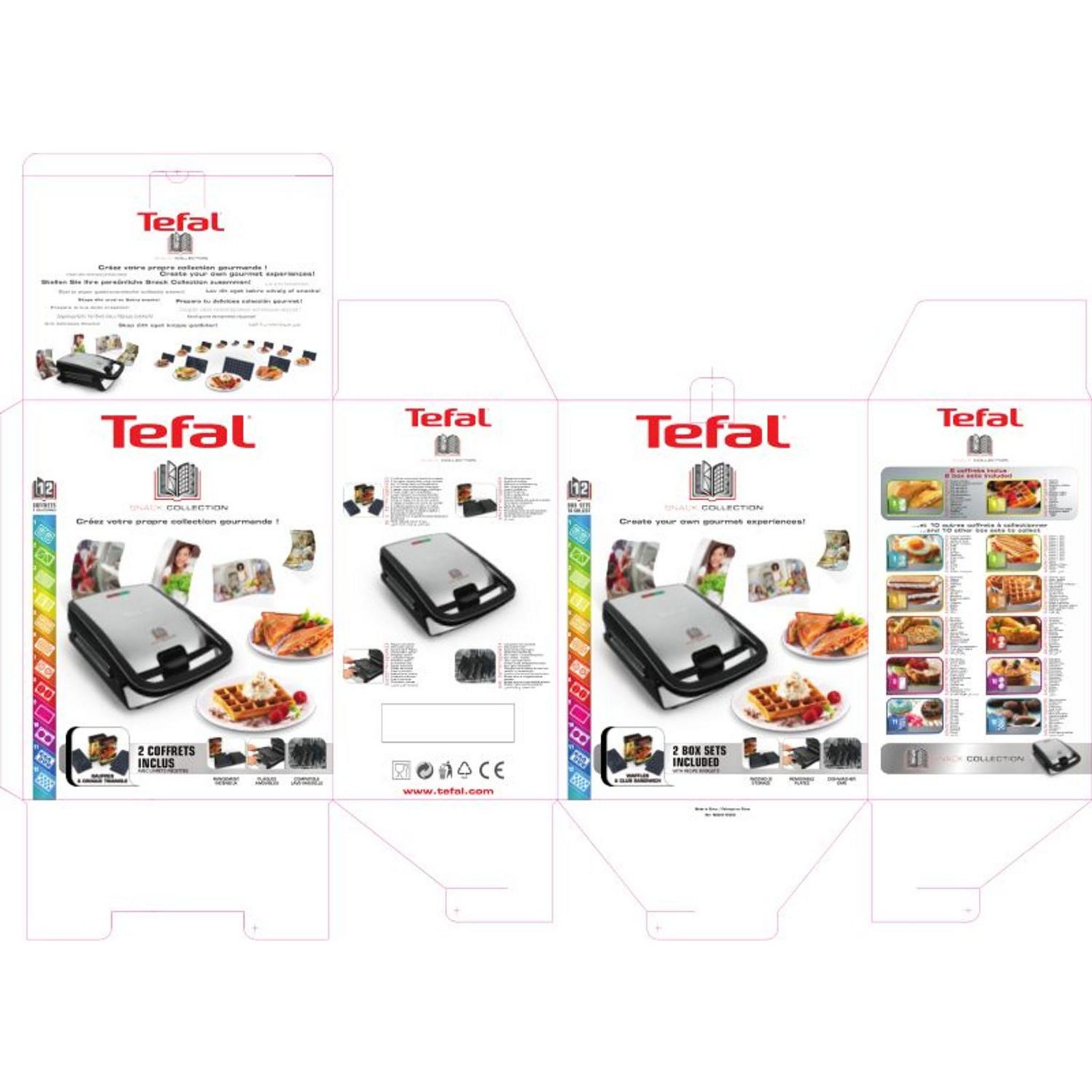 Voir la diapositive 6 : TEFAL Appareil à croque et gaufres SW852D12 - Noir