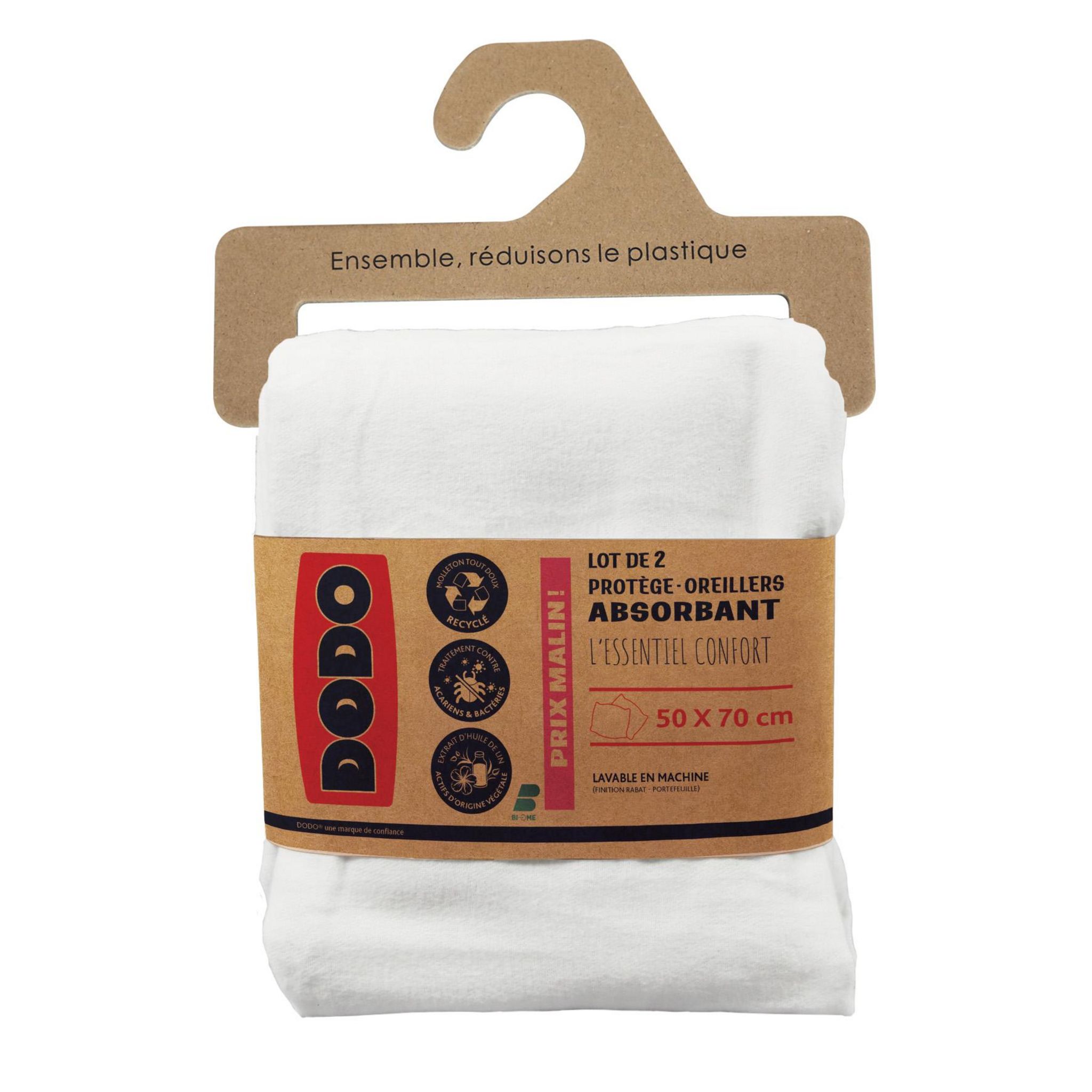 Voir la diapositive 2 : DODO Lot de 2 protège oreillers absorbant