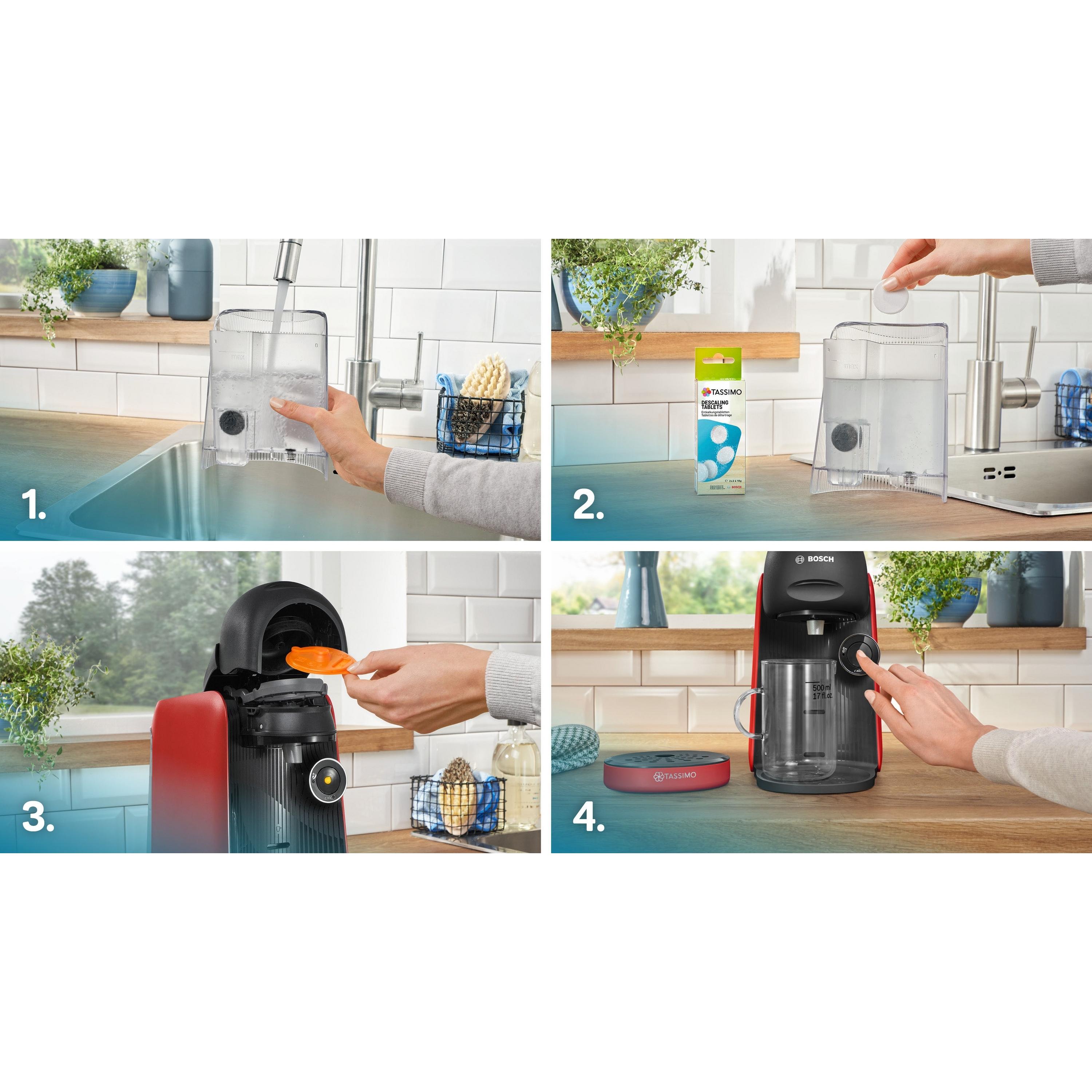 Voir la diapositive 2 : BOSCH Cafetière à dosette Tassimo 163E - Rouge