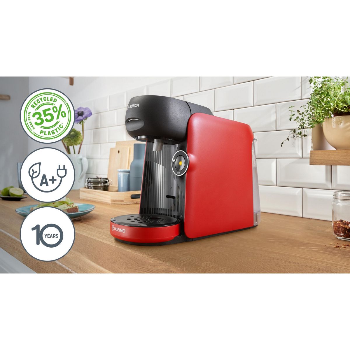 BOSCH Cafetière à dosette Tassimo 163E - Rouge