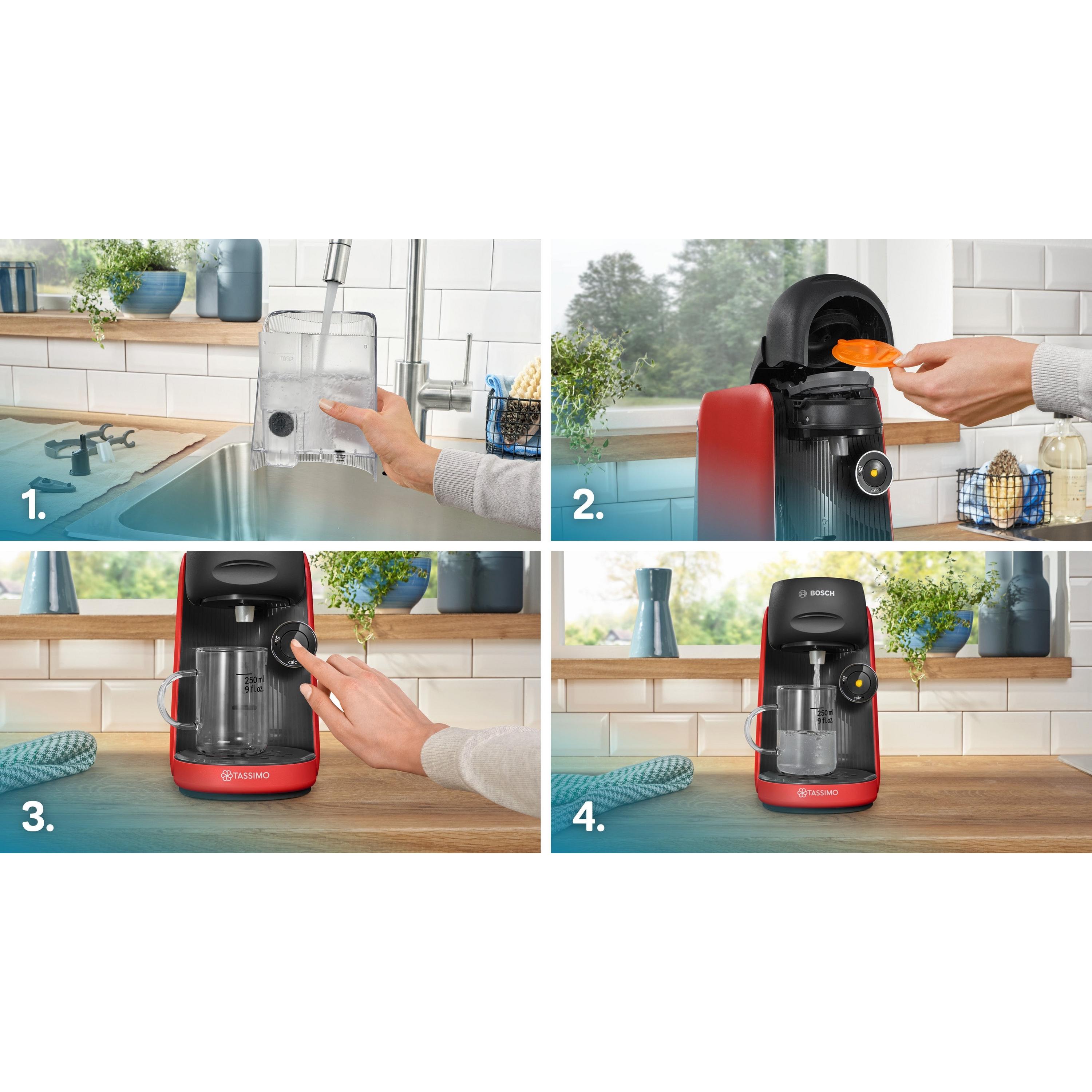 Voir la diapositive 5 : BOSCH Cafetière à dosette Tassimo 163E - Rouge