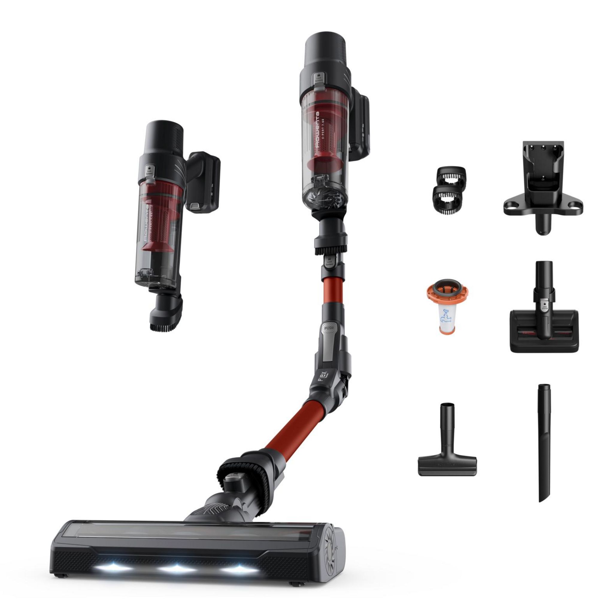 Voir la diapositive 3 : ROWENTA Aspirateur balai RH6A83WO - Rouge